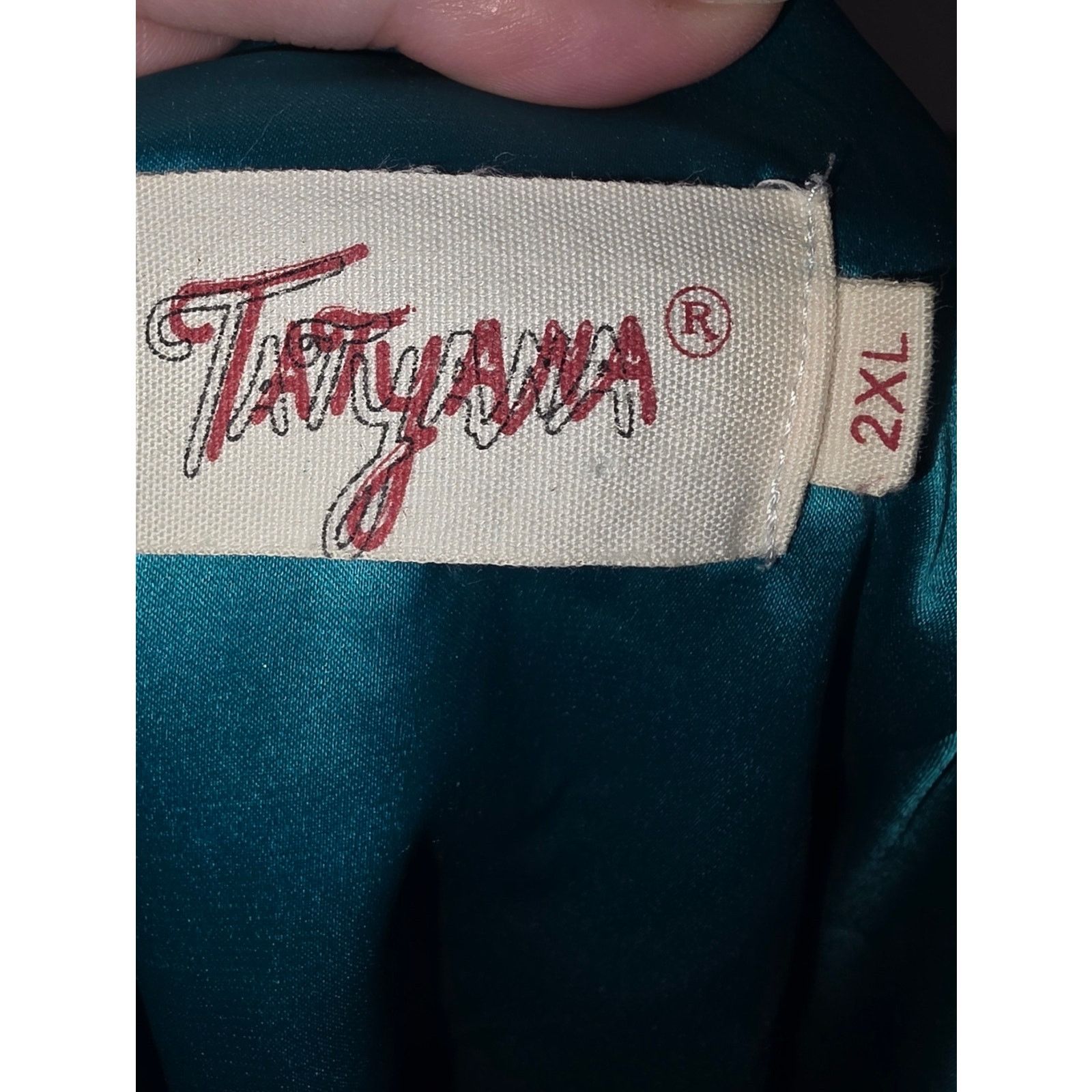 Vintage NWOT Tatyana Teal Innocence In Lace Midi Dress 2XL Size XXL / US 16-18 / IT 52-54 - 5 Thumbnail