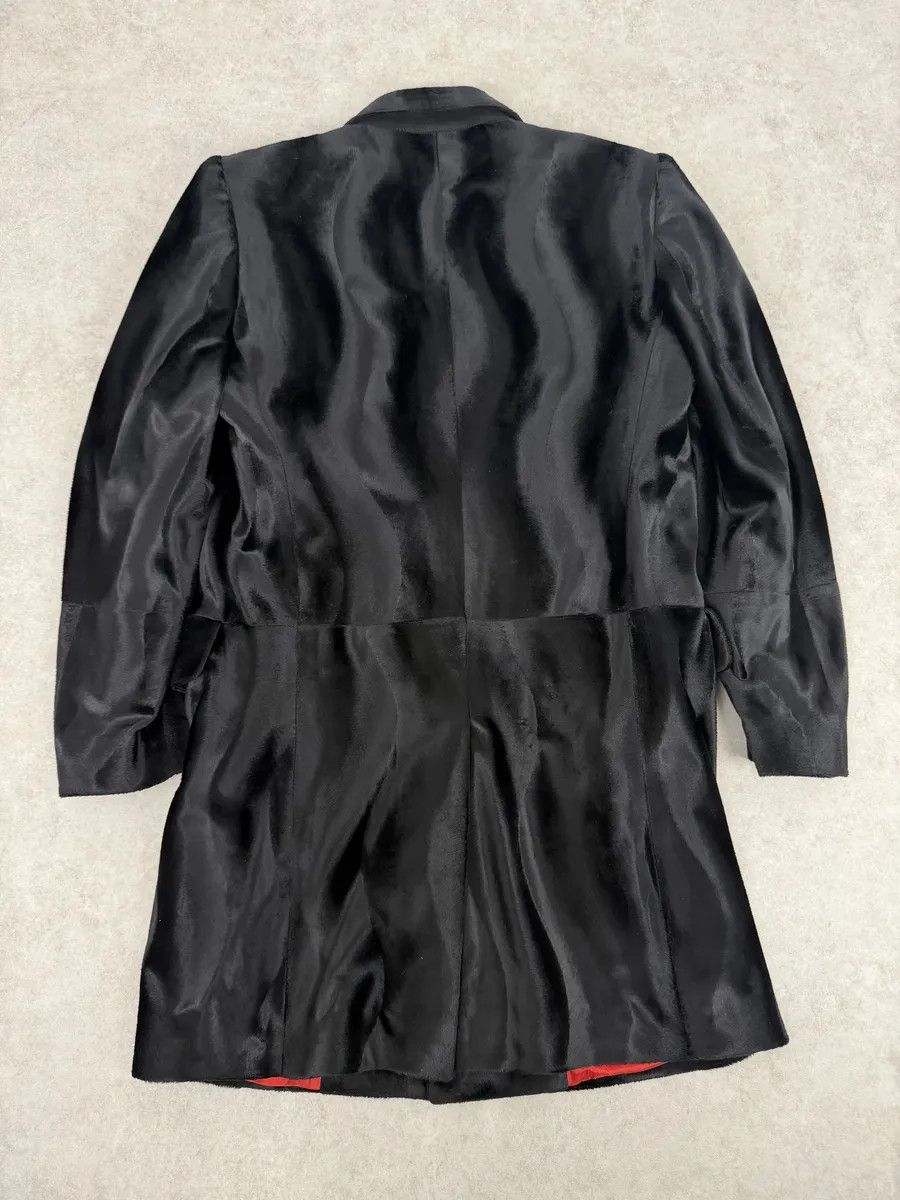 Versace 2000s Versace Faux Fur Black Imperial Trench Coat Size US M / EU 48-50 / 2 - 2 Thumbnail