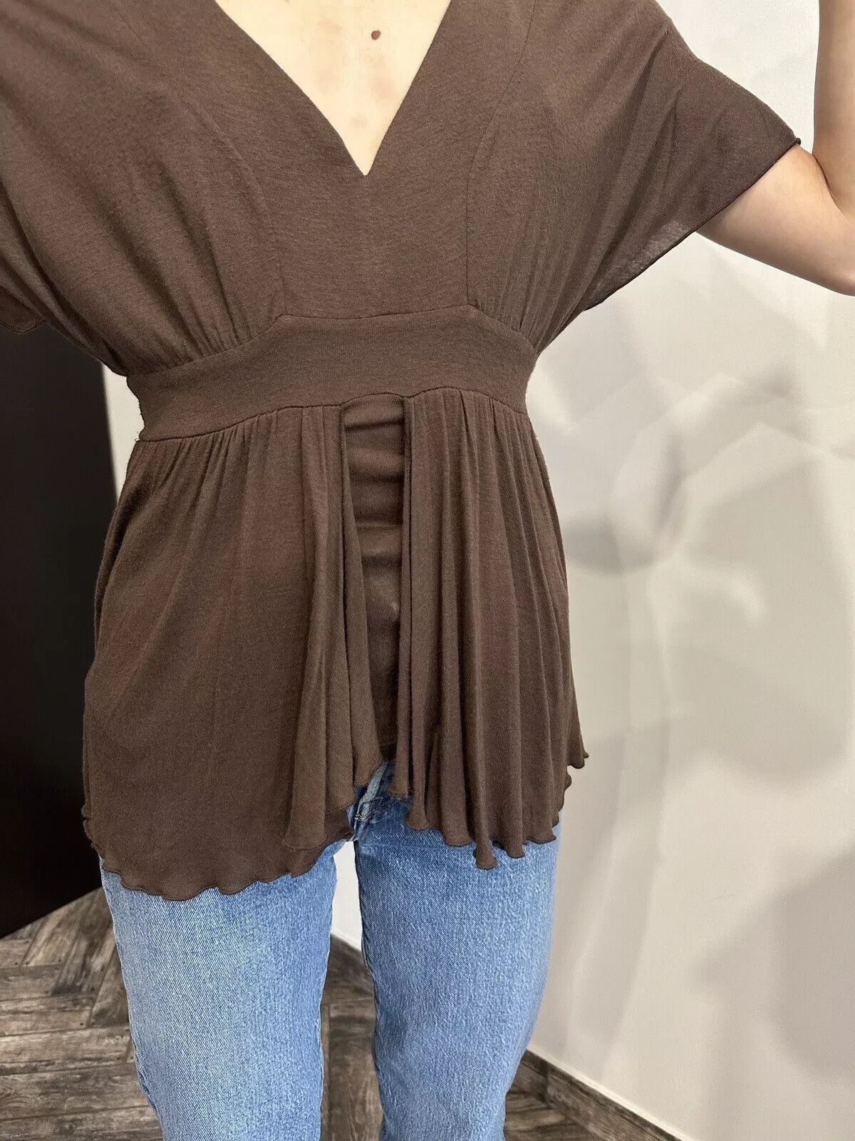 RED Valentino RED Valentino Viscose Cashmere Blend Top V-neck Size M / US 6-8 / IT 42-44 - 8 Thumbnail