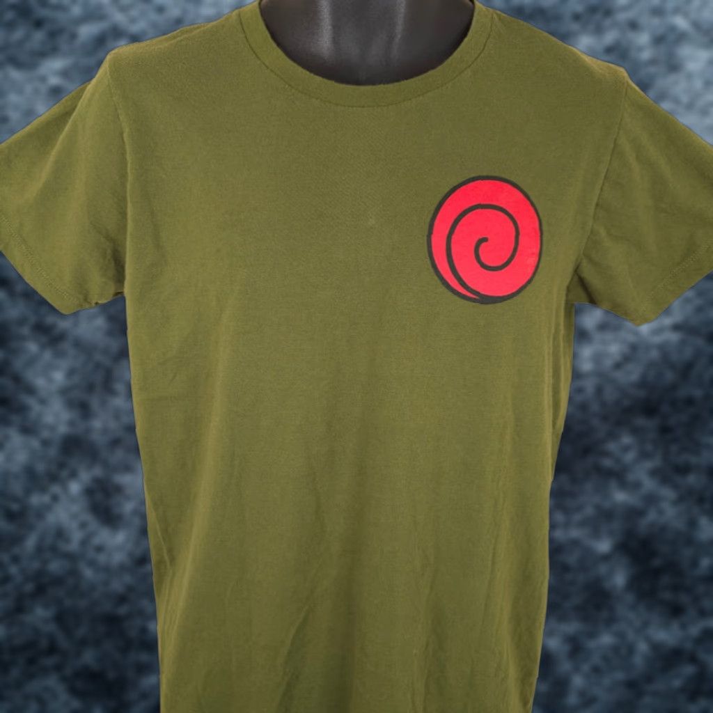 Vintage Naruto Shippuden T Shirt Mens Size Medium Green Uzumaki Clan Japanese Manga Anime Size US M / EU 48-50 / 2 - 1 Thumbnail