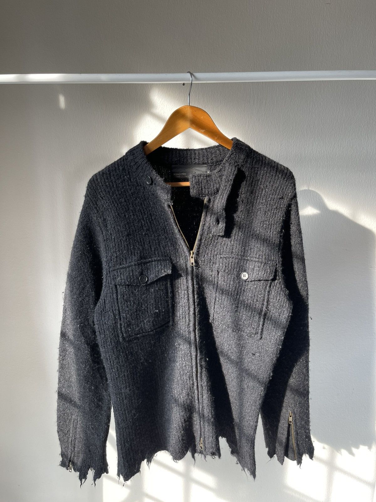 Comme Ca Ism × Comme des Garcons Homme × Japanese Brand 2000s Kenji Ito Comme Ca Collection Zip Jacket Size US M / EU 48-50 / 2 - 3 Thumbnail