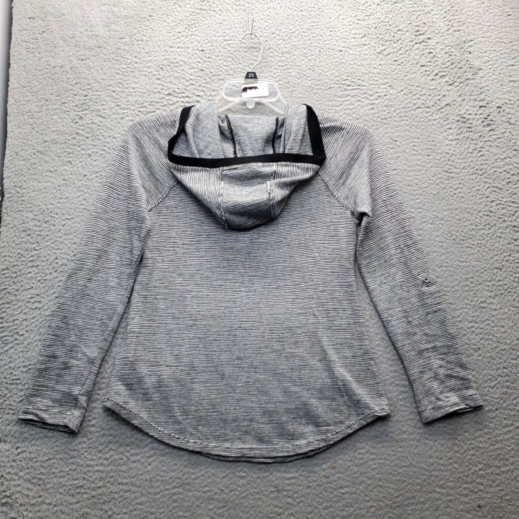 Calvin Klein Calvin Klein Performance Hoodie Womens XS Multicolor Striped Pullover Roll Tab Sleeve | Hooded Breathable Activewear Winter Fall XS Womens Size XS / US 0-2 / IT 36-38 - 3 Thumbnail