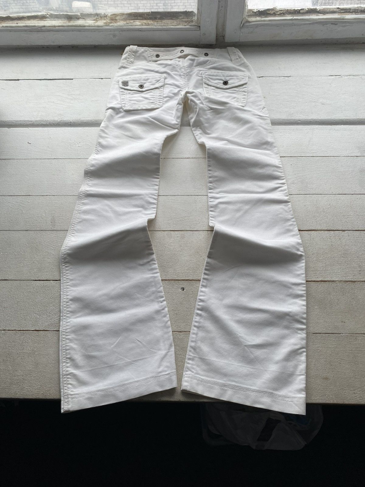 Diesel NWT Bootcut Diesel White Military Utility Pants Deadstock Size 27" / US 4 / IT 40 - 8 Thumbnail