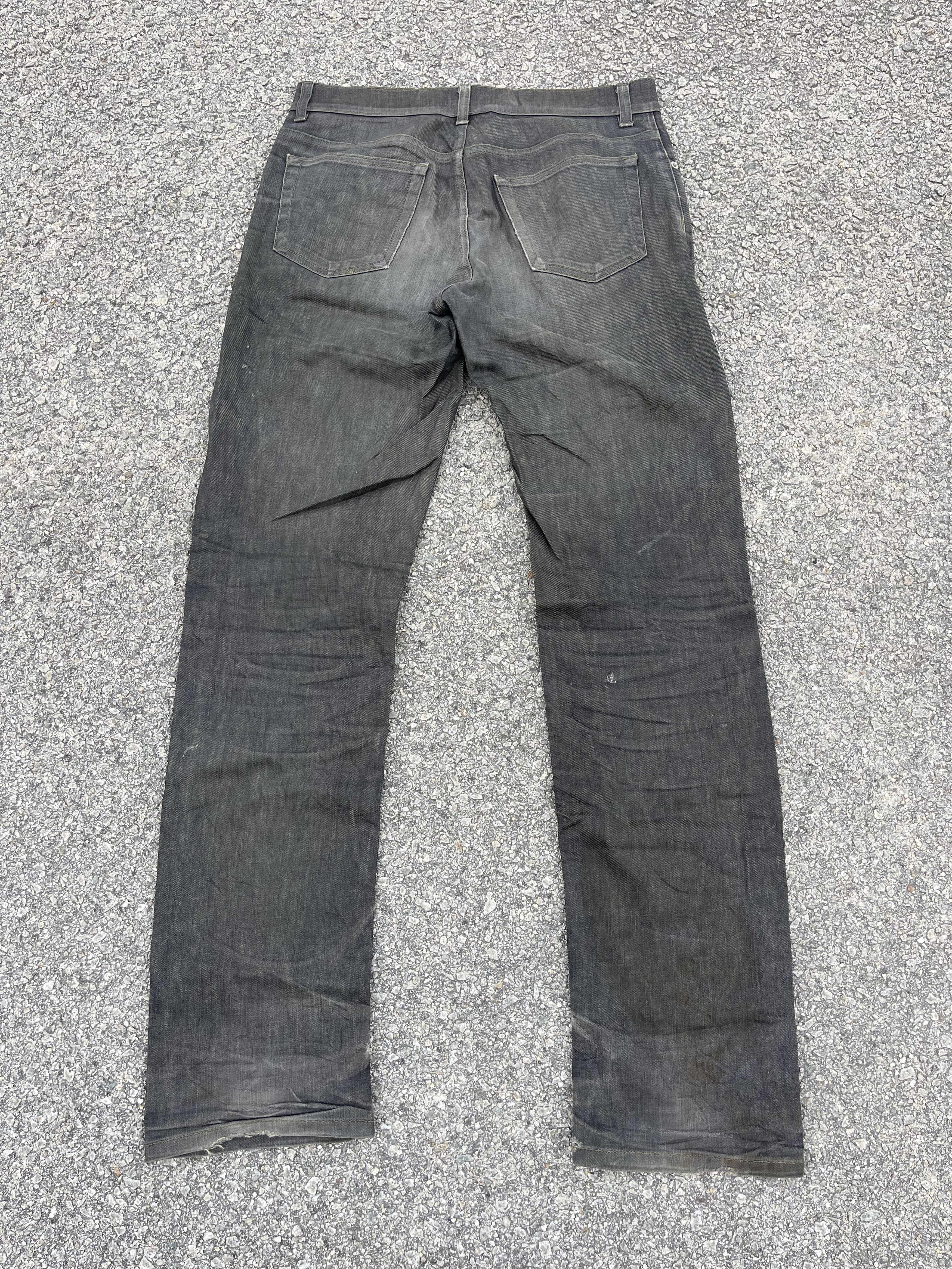 Helmut Lang × Vintage Vtg 90s Helmut Lang Black Dirt Low Waist Contour Fit Size US 31 - 15 Thumbnail