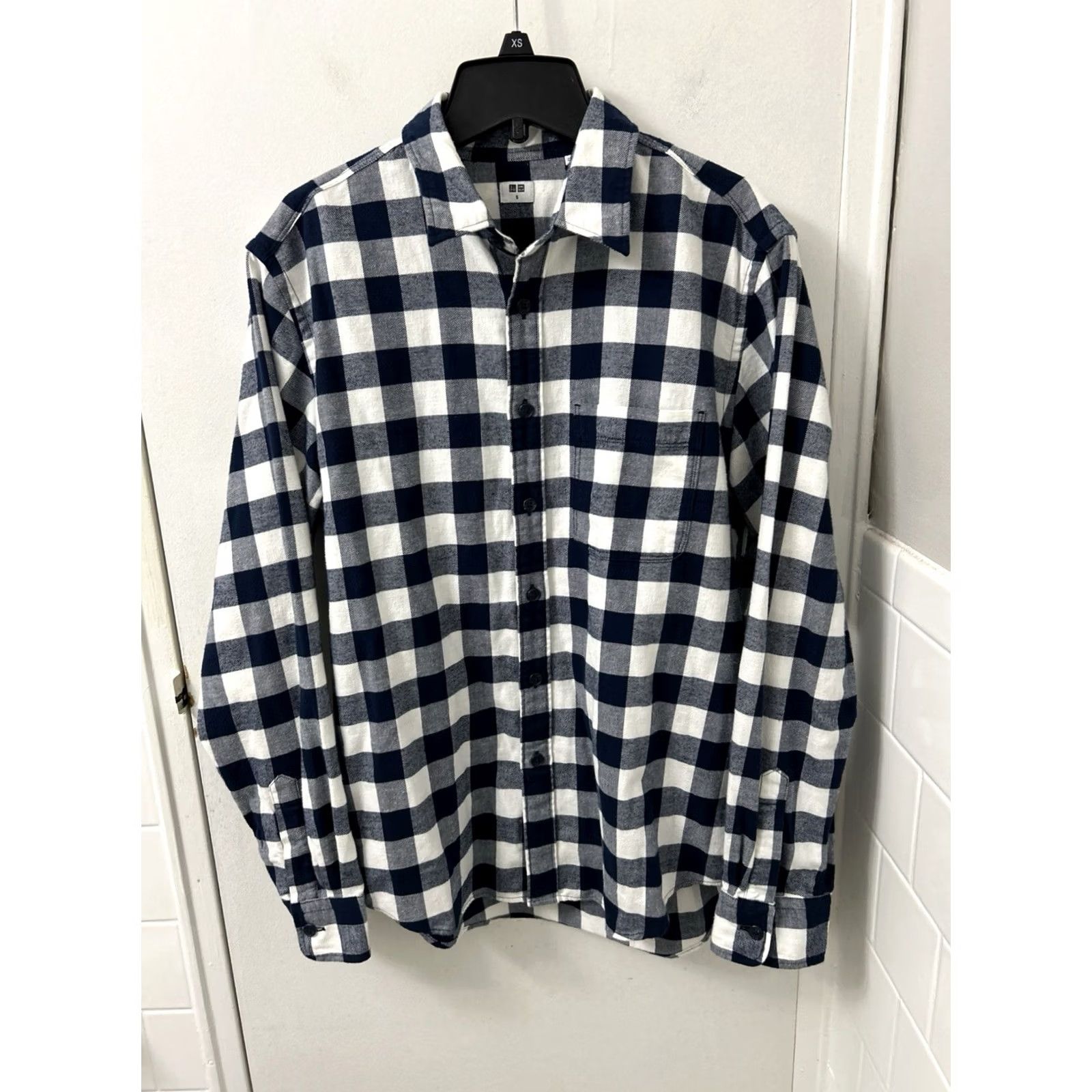 Uniqlo UNIQLO Button-Up Shirt Mens Small Blue Gingham Flannel Long Sleeve L/S Casual Mens Regular Fit Vintage No Size US S / EU 44-46 / 1 - 2 Thumbnail