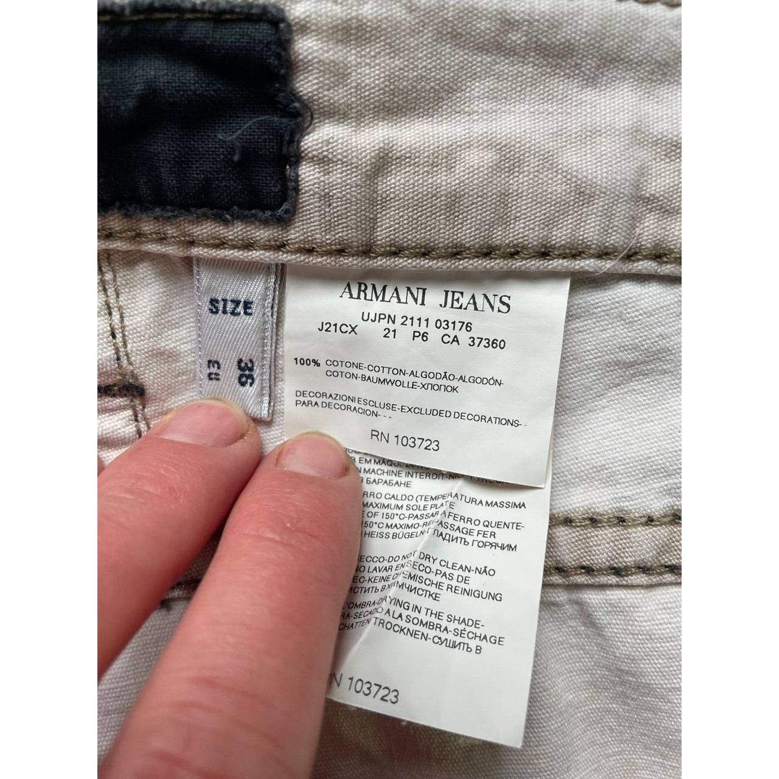 Armani × Vintage Vintage Armani Jeans White Denim Pants Size 36 Straight Fit Size US 36 / EU 52 - 7 Thumbnail