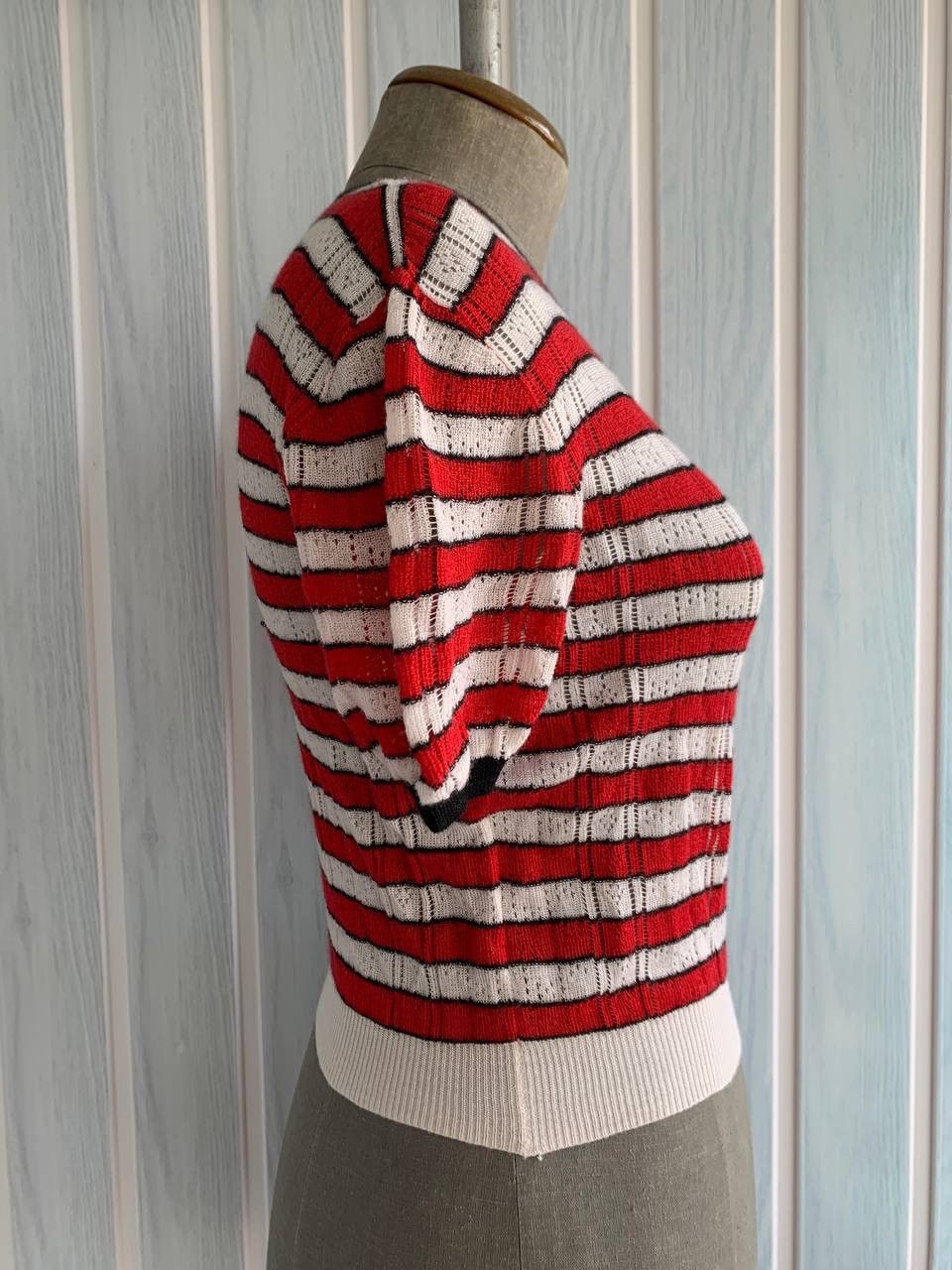 Miu Miu Miu Miu Multicolor Cashmere & Silk Knit Striped Mini Top Size S / US 4 / IT 40 - 9 Thumbnail