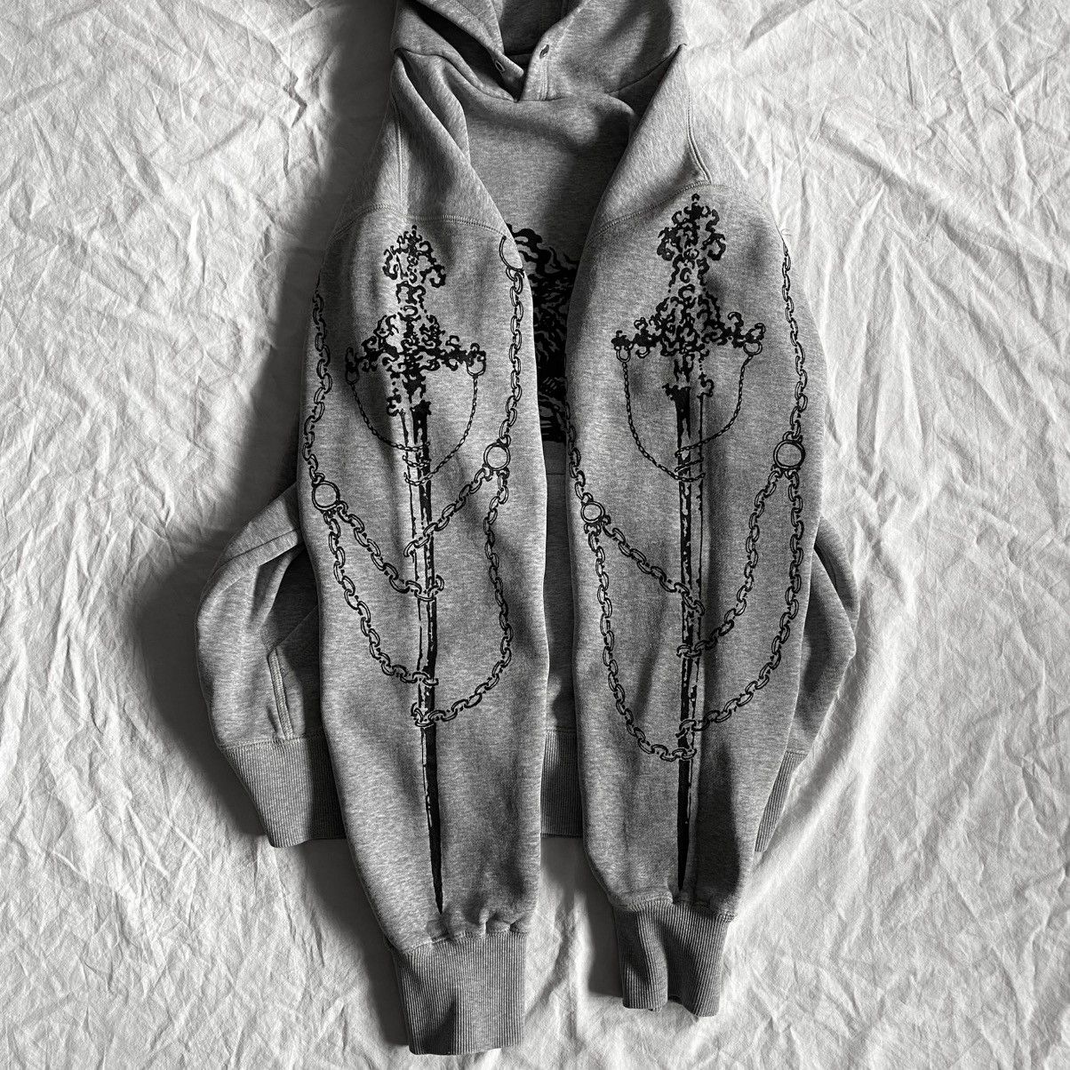 Nike Nike Gothic Knight Cybersigilism Custom Hoodie LGB ERD Y2K Size US L / EU 52-54 / 3 - 3 Thumbnail