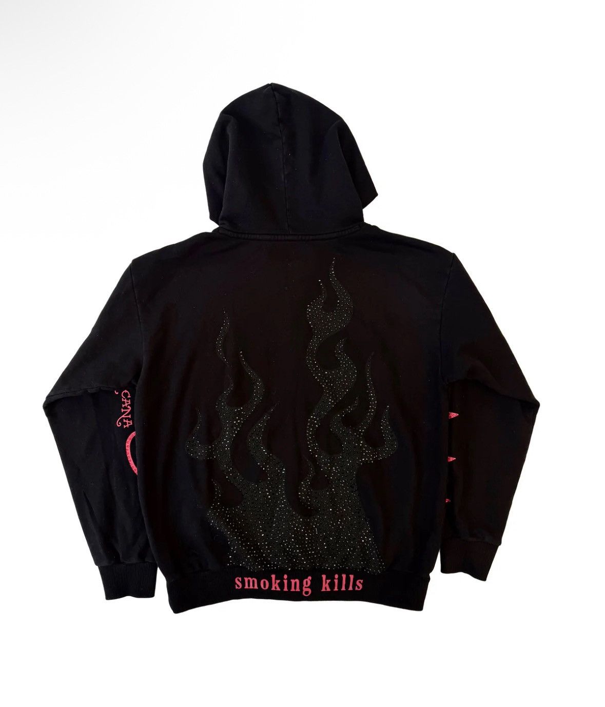 Ed Hardy Ed hardy x MGK FLAMES RHINESTONE HOODIE Size US L / EU 52-54 / 3 - 3 Thumbnail