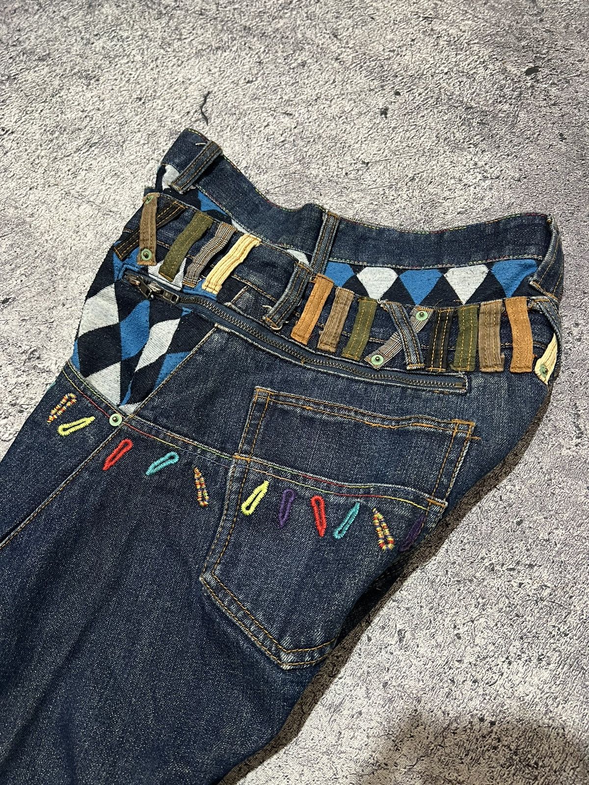 Number (N)ine 2000s Brth Breath Japanese Baggy Double Waist Jeans y2k Lgb Size US 33 - 5 Thumbnail