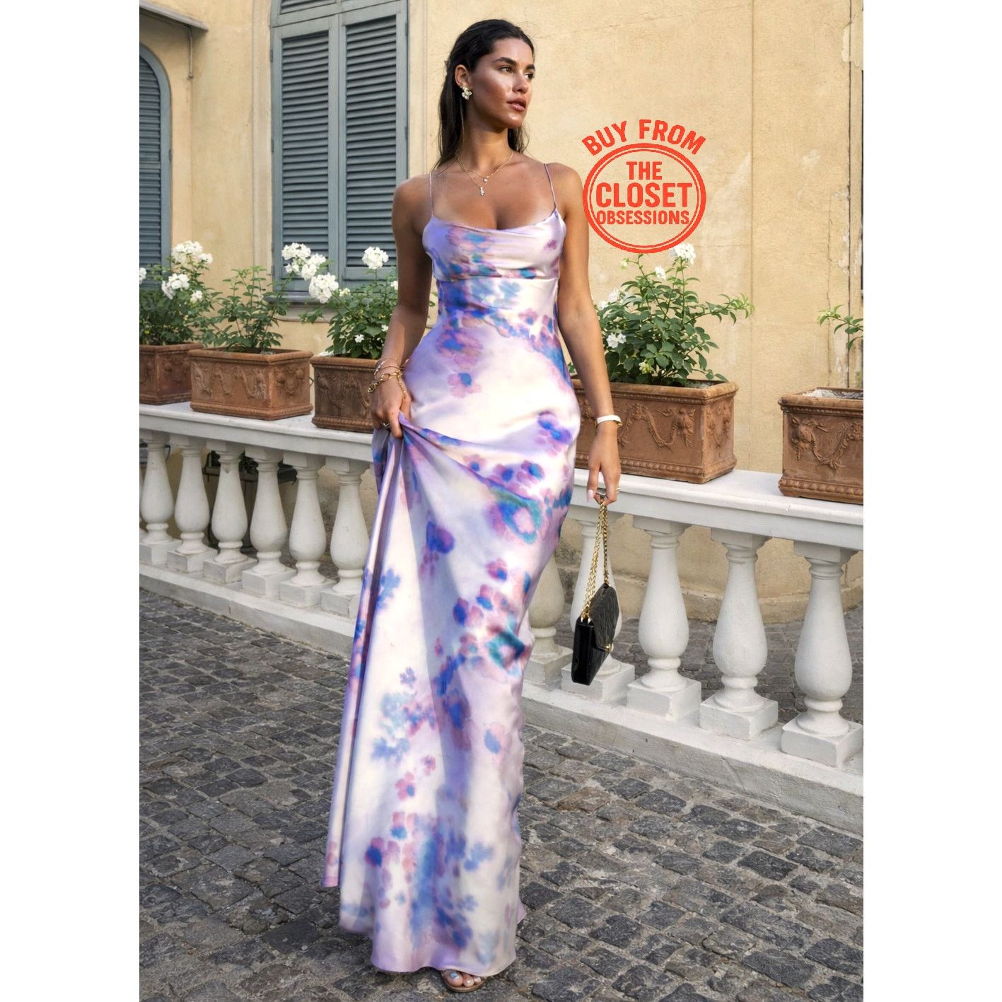 Zara ZARA Women Floral Printed Midi Dress Size L Watercolor Artsy | Grailed
