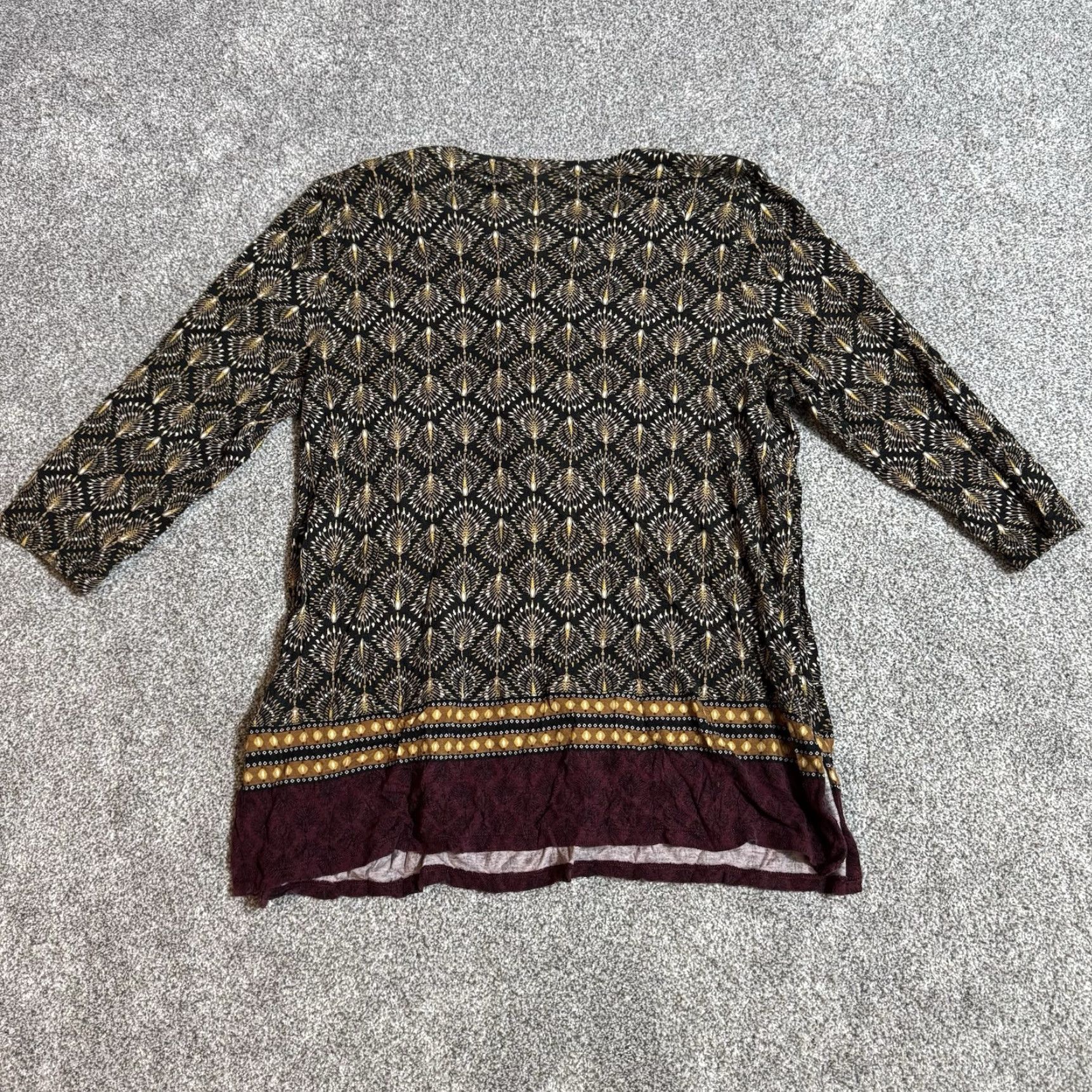J. Jill J Jill Tunic Top Womens Large Lagenlook Geometric Boho Grandmacore Earthy Hippie Size L / US 10 / IT 46 - 7 Thumbnail