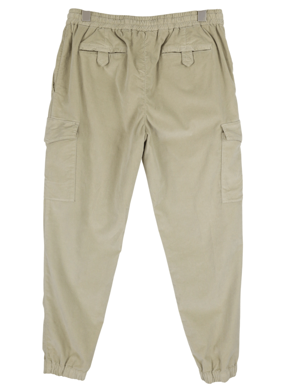 PT Torino SOFT FIT 50 Beige Velour Elastic Drawstring Cargo 82532 Size US 34 / EU 50 - 2 Thumbnail