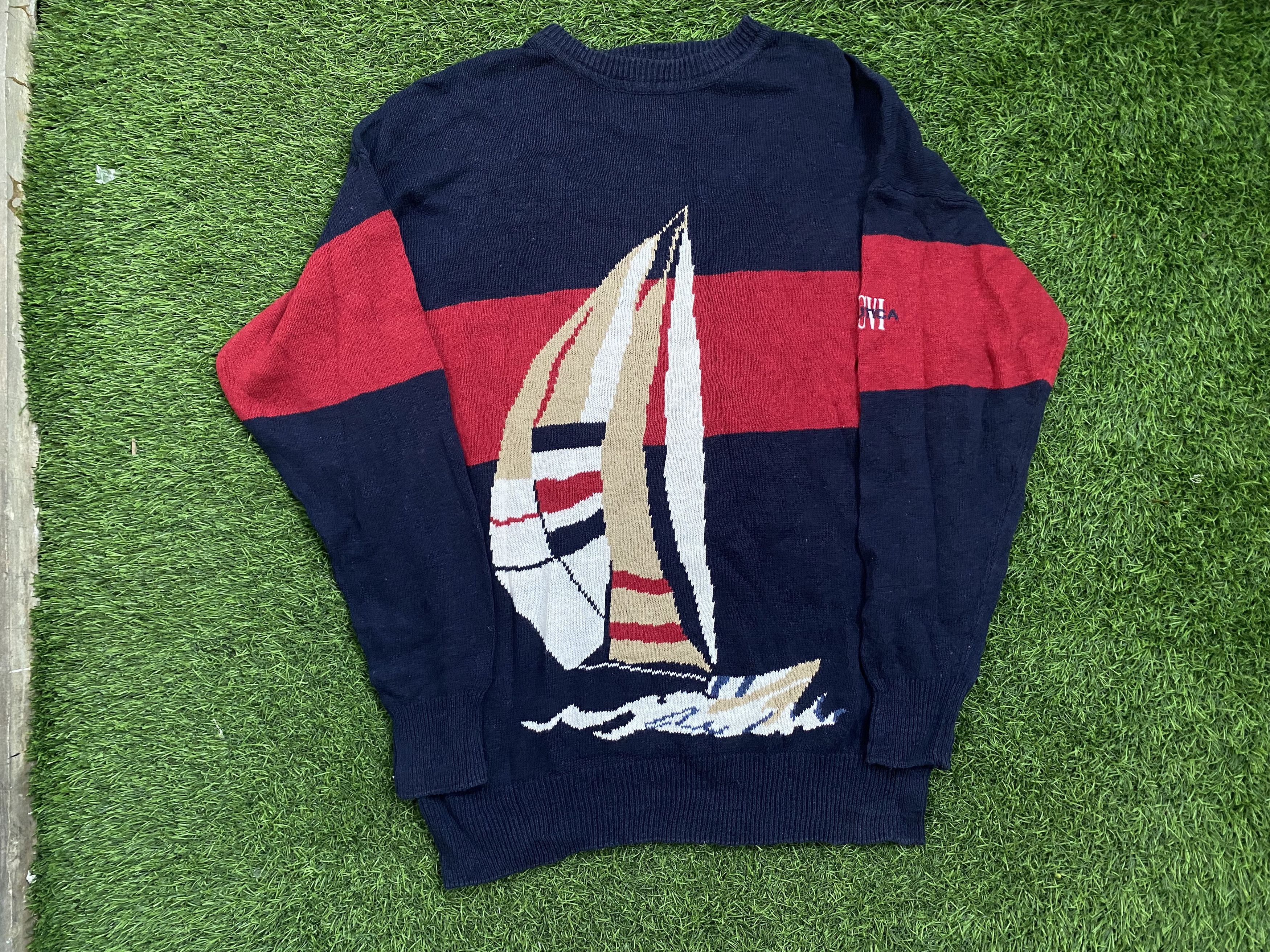 Nautica × Vintage Vintage Nautica Yacht Knitwear Size US XL / EU 56 / 4 - 1 Thumbnail