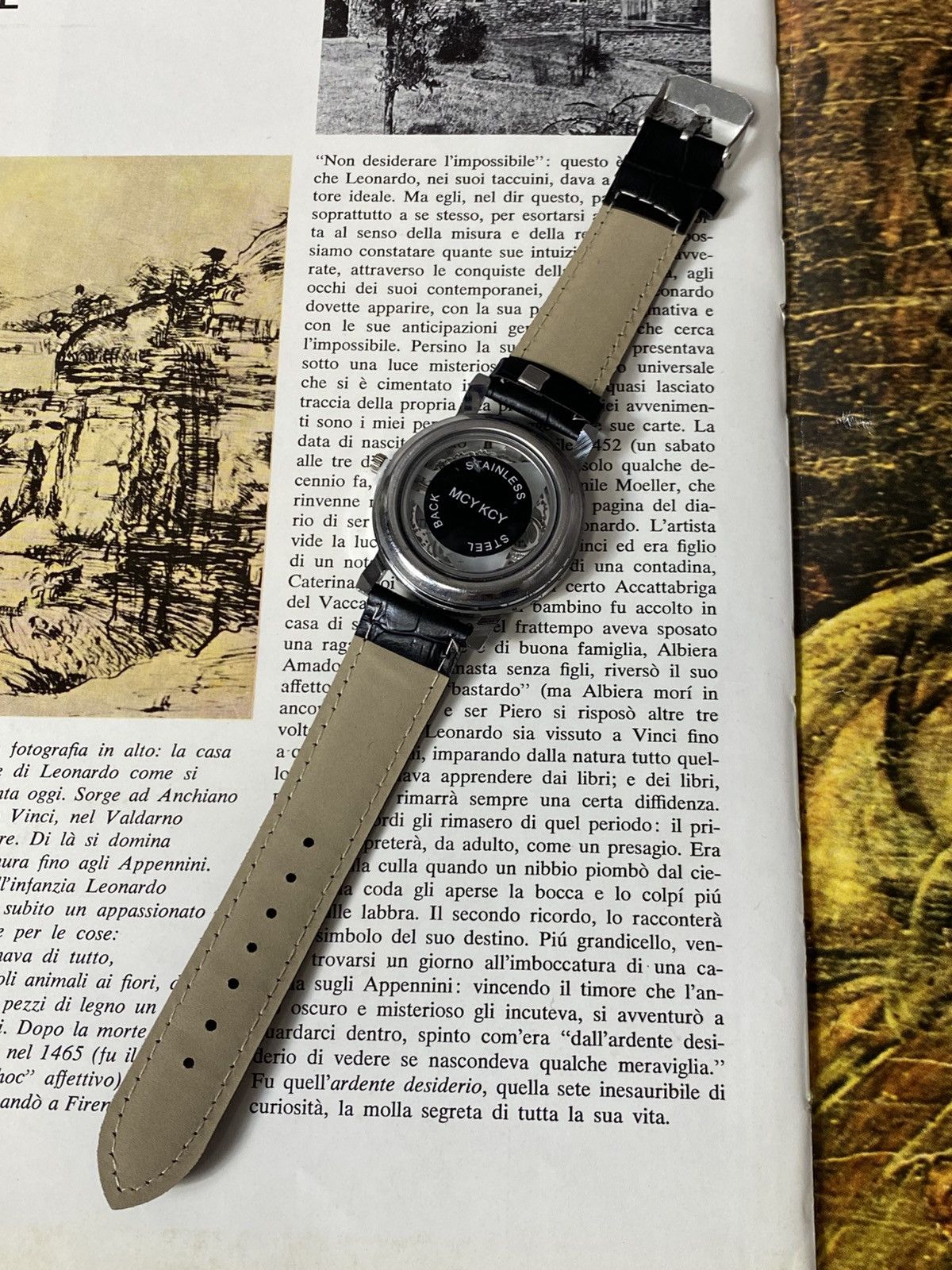Japanese Brand Vintage Style Skeleton Watch - Leather Strap Size ONE SIZE - 4 Thumbnail
