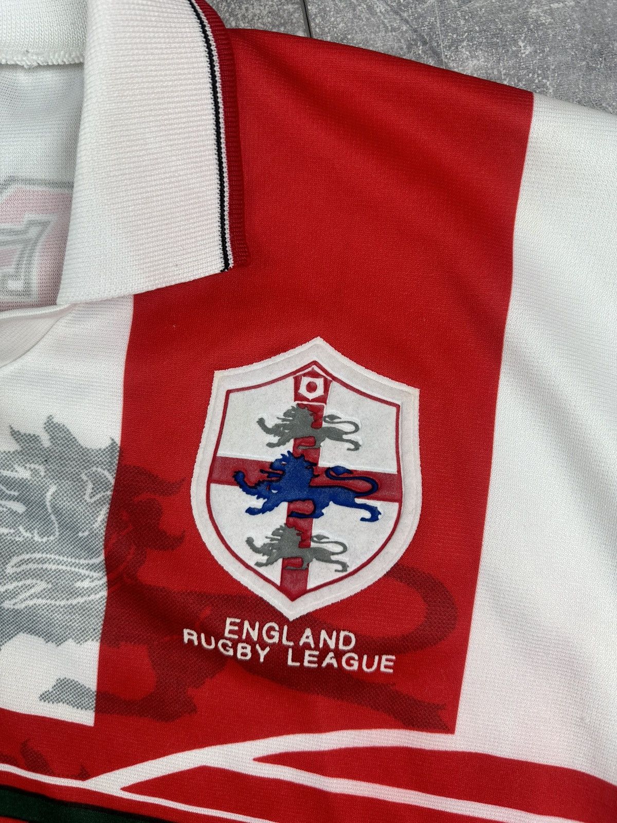 Puma Puma England Home Rugby League Jersey 1995 Size US XL / EU 56 / 4 - 4 Thumbnail