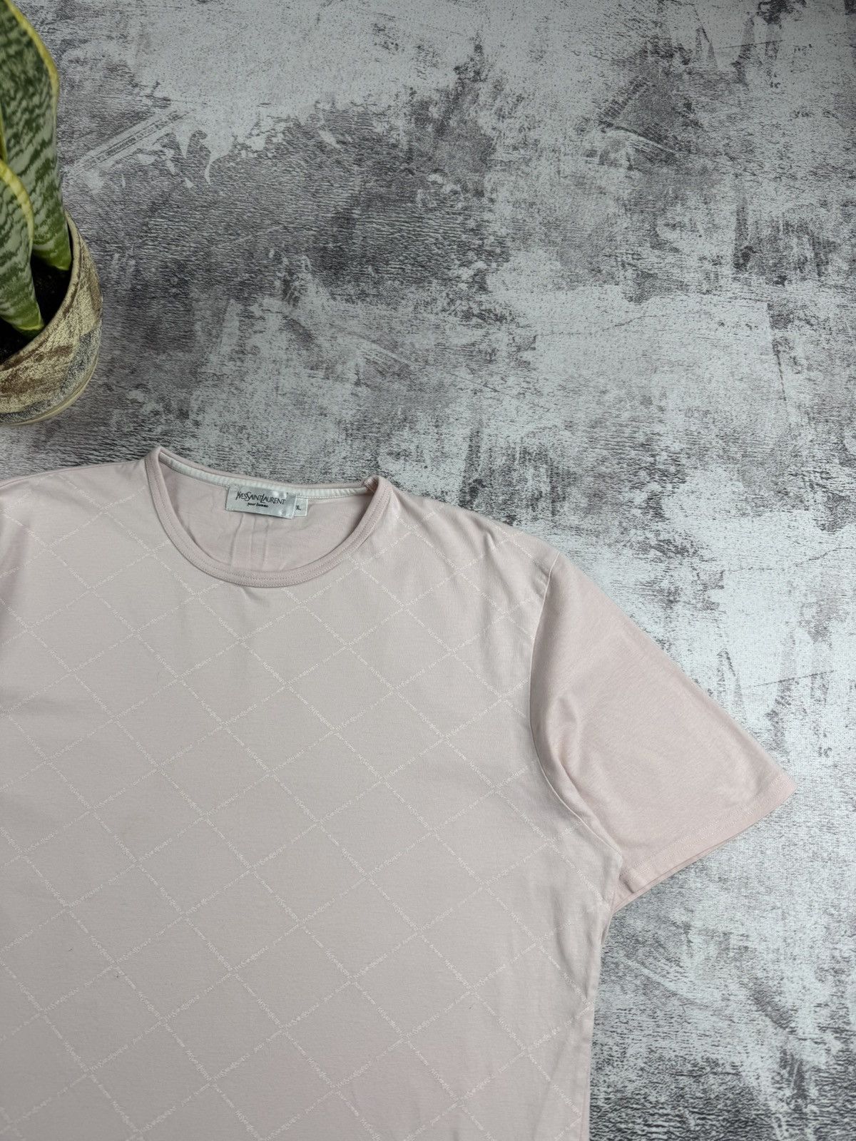 Yves Saint Laurent Yves Saint Laurent Monogram Rose Jersey T Shirt Tee Shirt Size US XL / EU 56 / 4 - 5 Thumbnail