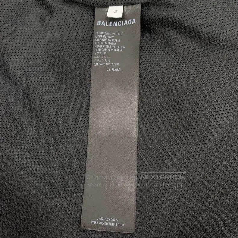 Balenciaga Balenciaga Black Logo Letter Embroidered Stand Collar Zipp Size US M / EU 48-50 / 2 - 7 Thumbnail