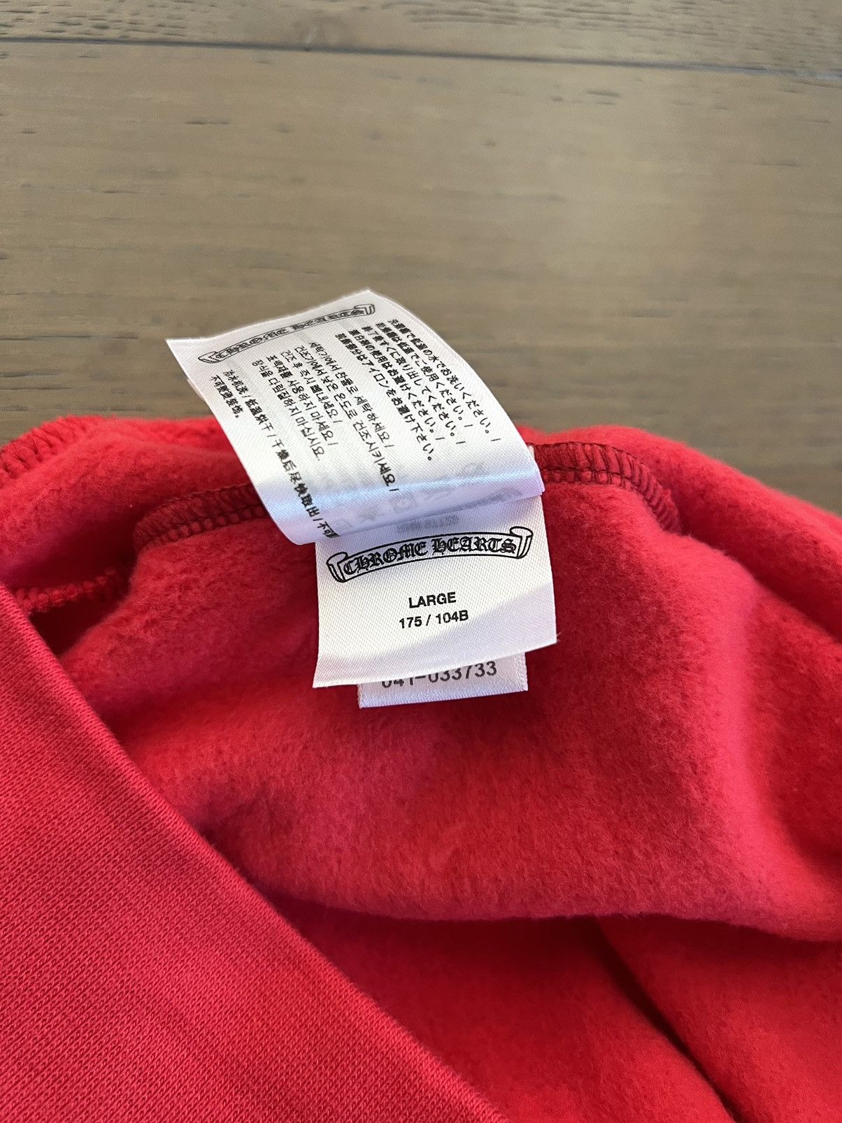 Chrome Hearts Chrome Hearts Red Scroll Logo Hoodie Size US L / EU 52-54 / 3 - 13 Thumbnail