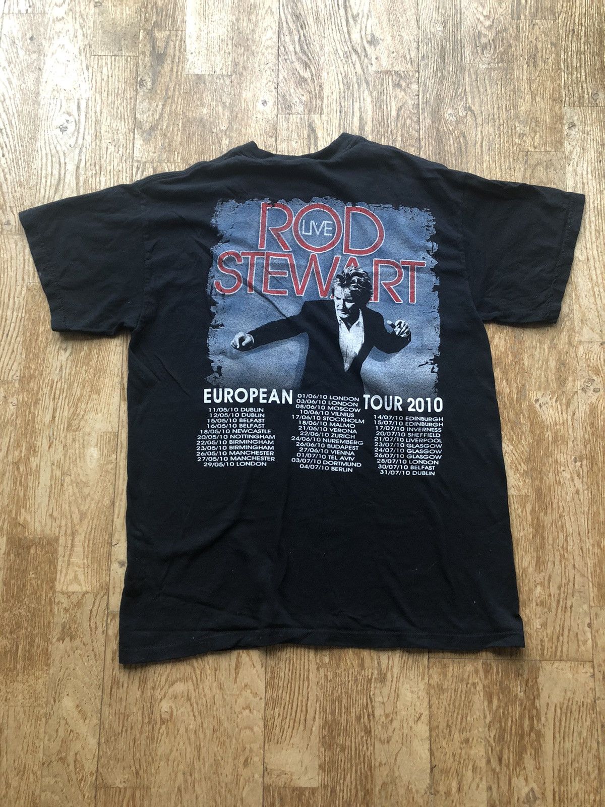 Band Tees × Vintage ROD STWEART 2010 EURO TOUR TEE SHIRT Size US M / EU 48-50 / 2 - 2 Thumbnail