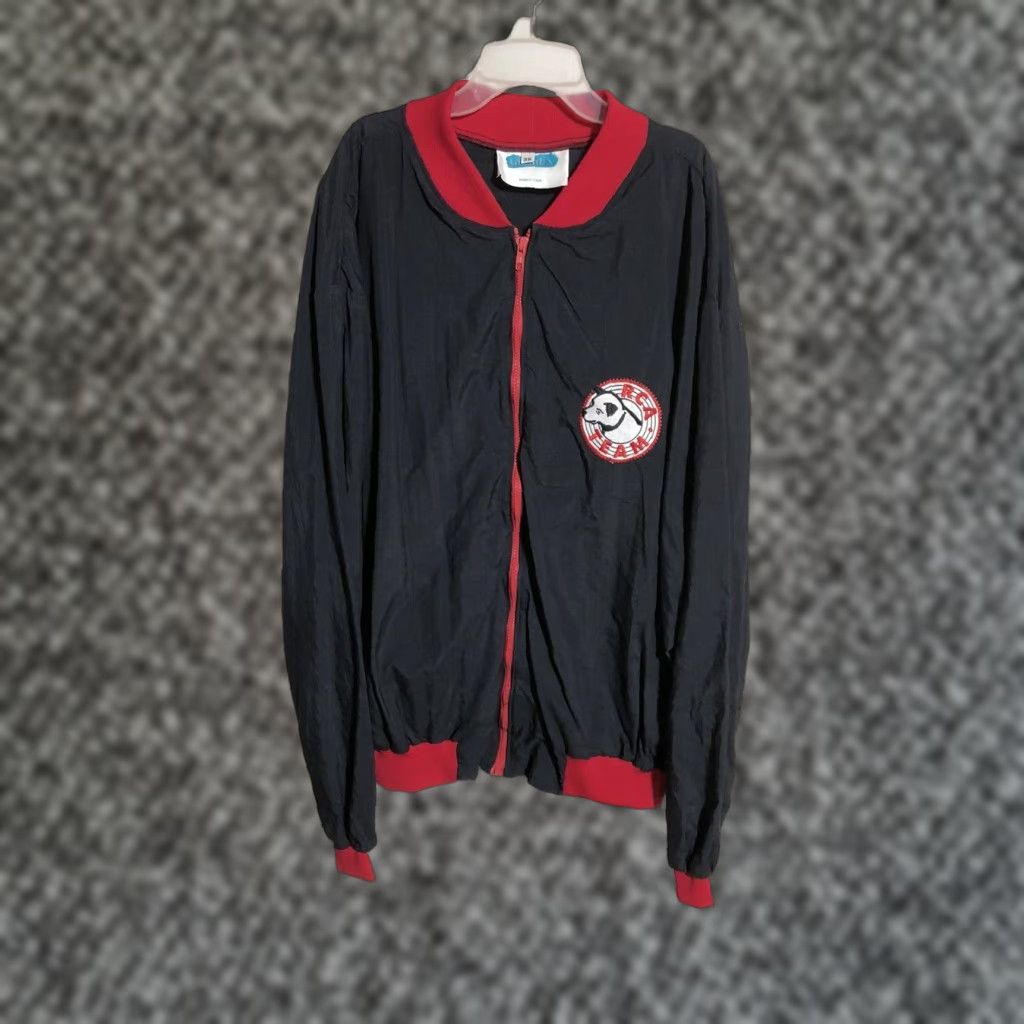 Vintage VINTAGE Windbreaker Jacket Rock Band Tour Music 3XL GRIBBIN Black Zip Full Zip Logo Polyester Jacket Men 80s 90s Music Rock Band Casual Size US XXL / EU 58 / 5 - 1 Thumbnail