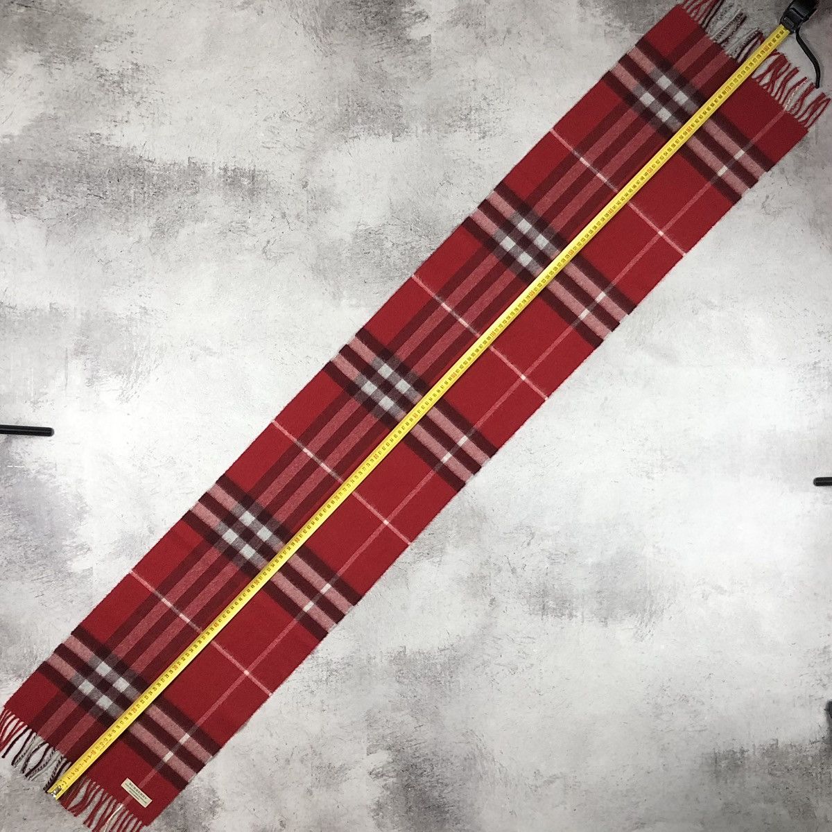 Burberry Burberry Cashmere Scarf Red Nova Check Size ONE SIZE - 19 Thumbnail