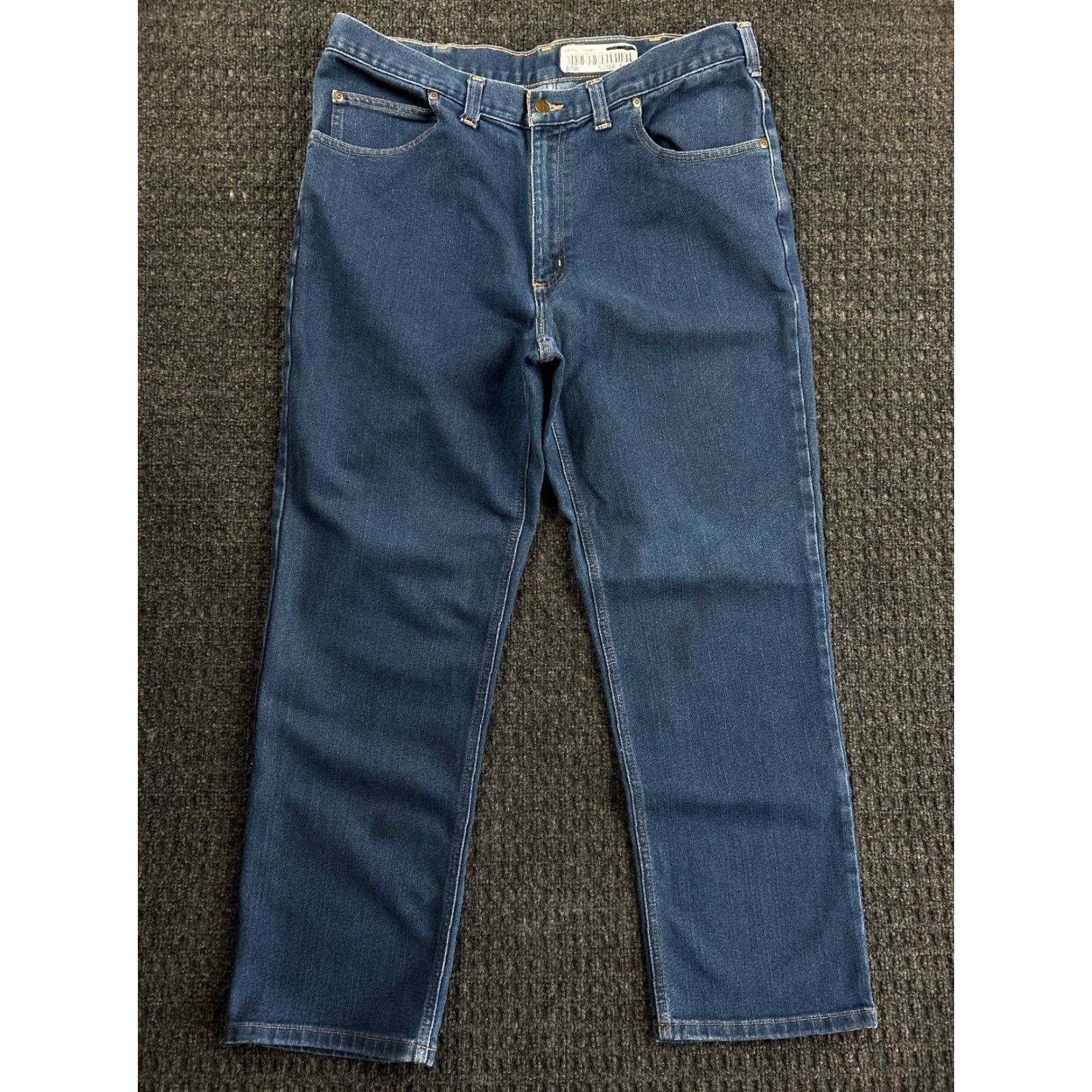Carhartt VINTAGE Carhartt Jeans 38 x 30 Denim Stretch Distressed Workwear Modern Fit 5-Pocket Mens Blue 90s Americana Casual Style Carhartt Modern Fit Jeans Size US 38 / EU 54 - 2 Thumbnail