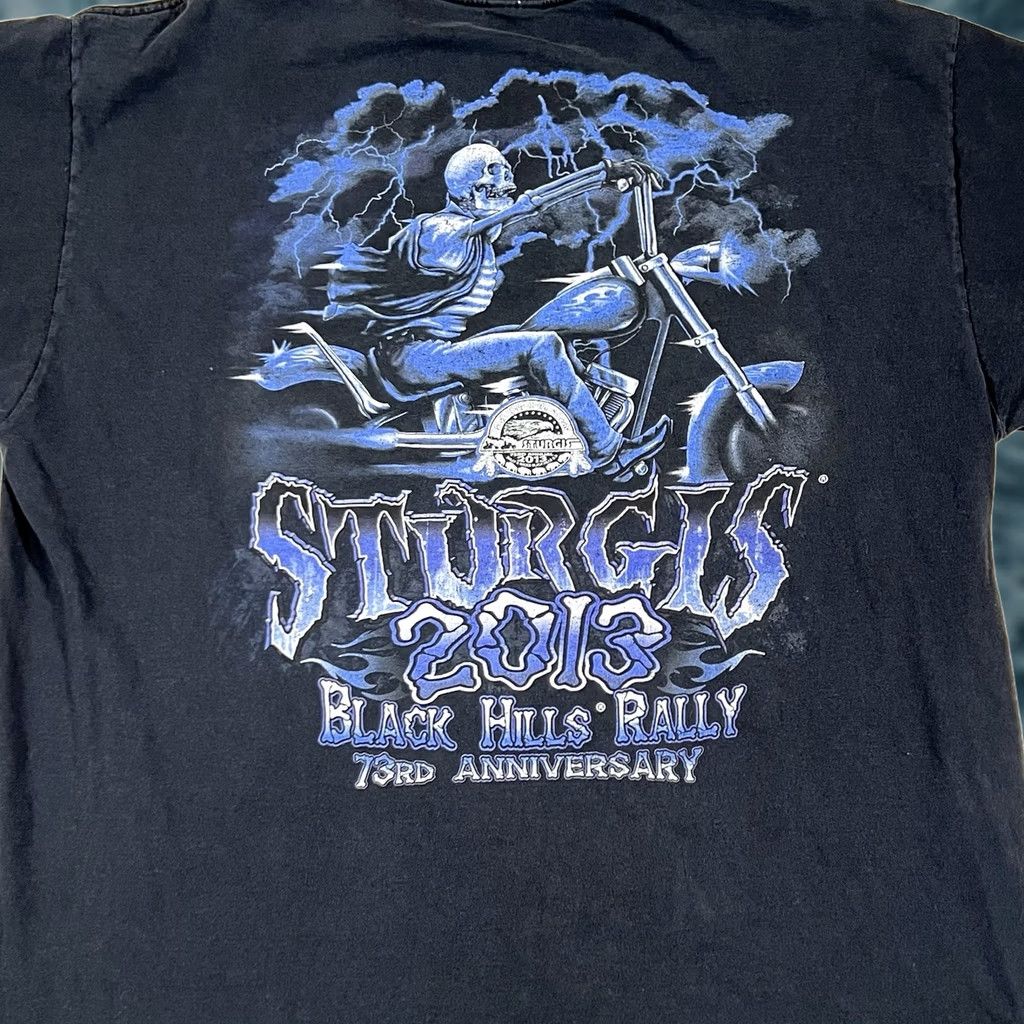 Vintage VINTAGE Sturgis Black Hills Bike Rally Tshirt Motorcycle Tshirt L Black Mens 2013 Y2K Bike Rally Motorcycle Theme Size US L / EU 52-54 / 3 - 1 Thumbnail