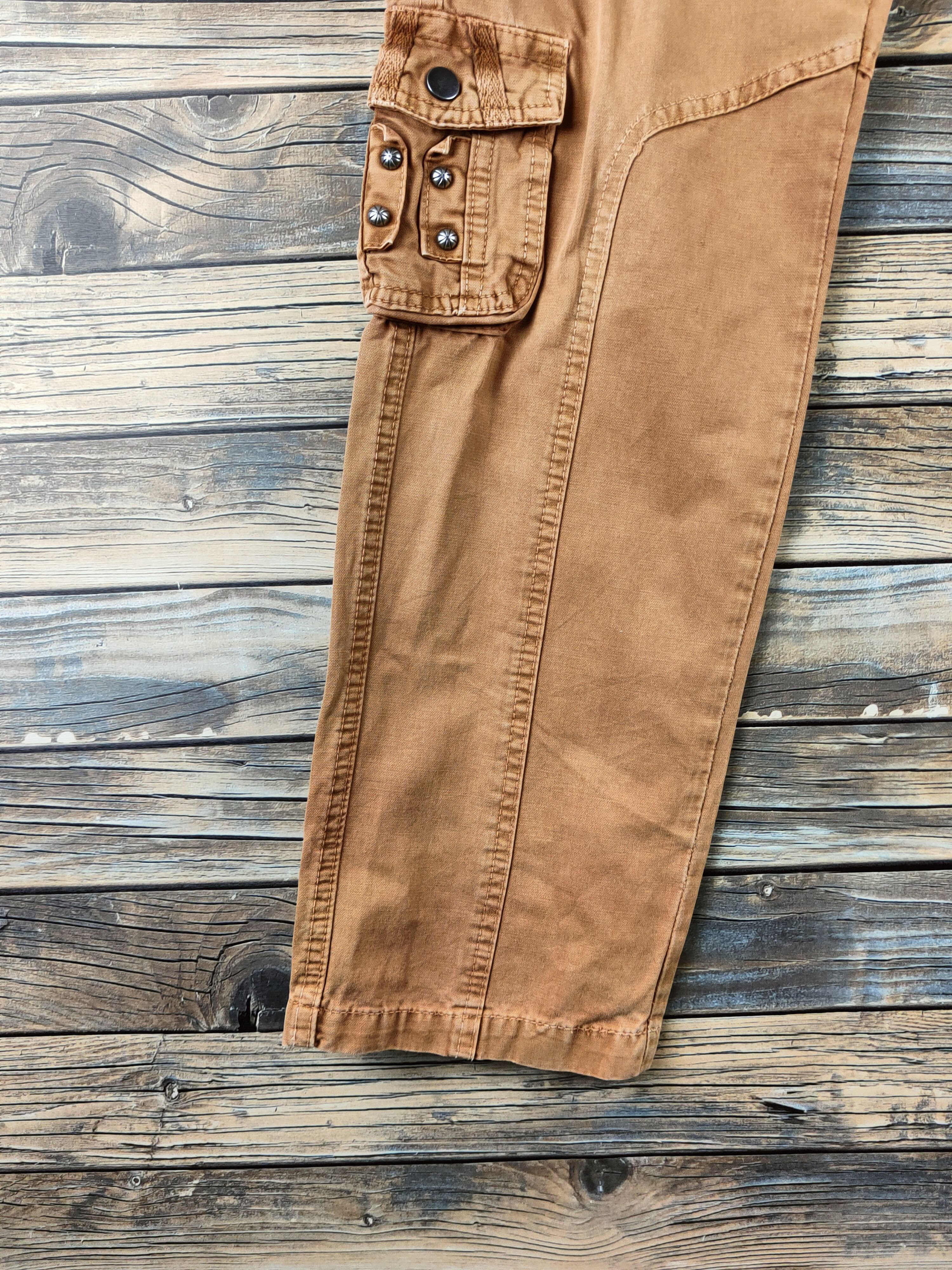 Japanese Brand DL Junye jeans Brown Multipocket Cargo Pants #46-410 Size US 31 - 4 Thumbnail