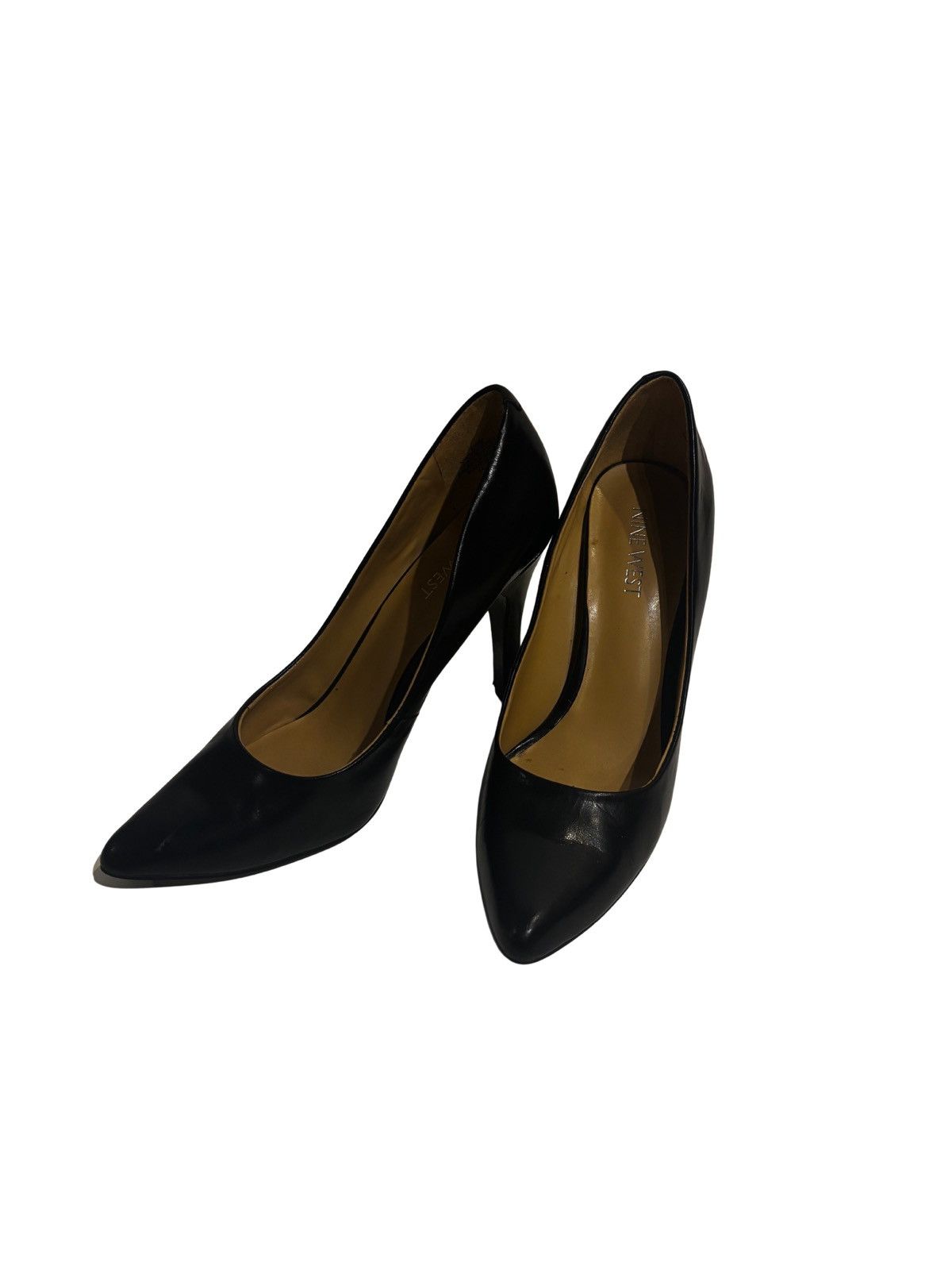 Nine West Black leather Heels.wf1015 Size US 5.5 / IT 35.5 - 1 Thumbnail