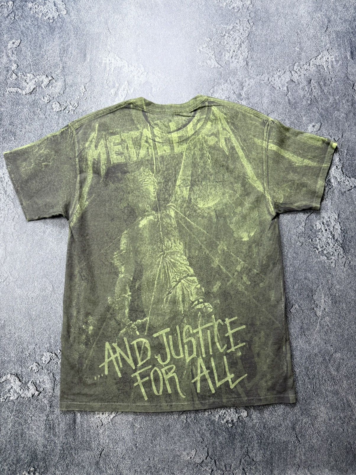 Metallica Metallica 2014 And Justice For All Aop Graphic Neon T Shirt Size US L / EU 52-54 / 3 - 6 Thumbnail
