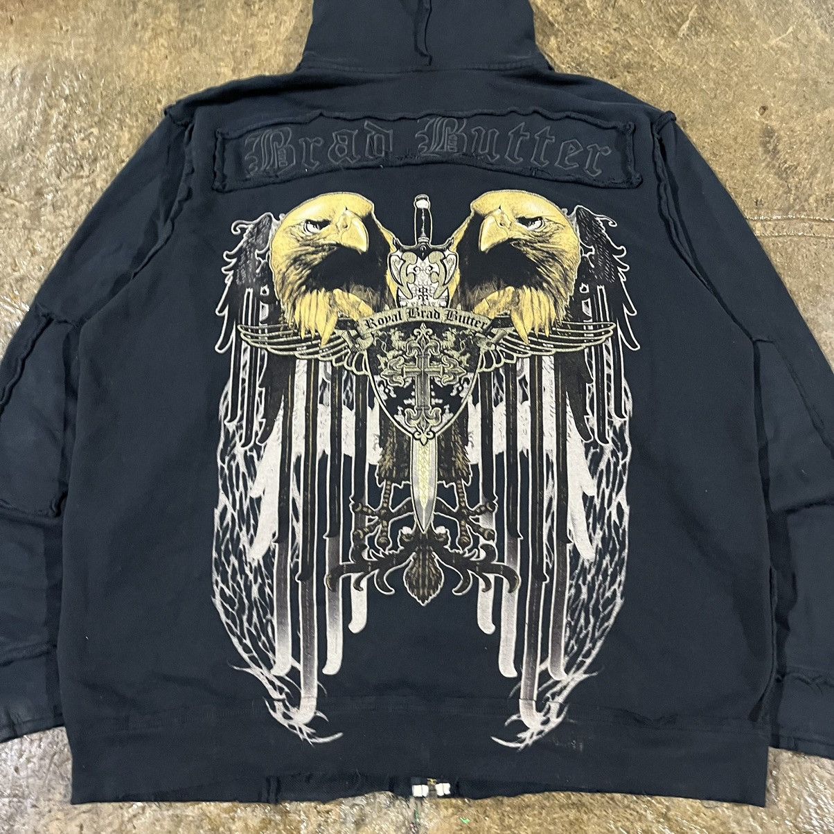 Affliction × Tapout × Vintage Crazy Vintage Y2K Affliction Style Grunge Goth Zip-Up Hoodie Size US XL / EU 56 / 4 - 8 Thumbnail