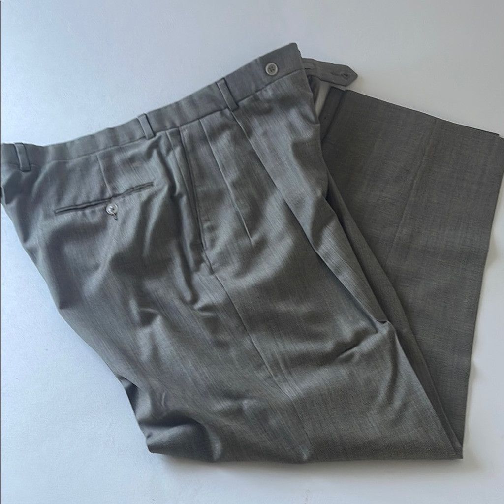 Hart Schaffner Marx Hart Shaffner Marx Men's Light Olive Suit 44L 36/29 Size 44L - 6 Thumbnail