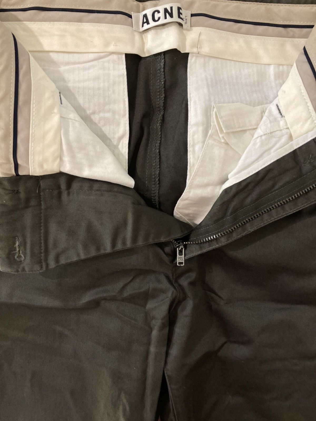 Acne Studios × Vintage Acne Studios Khaki Rog Satin Pants Size US 32 / EU 48 - 5 Thumbnail