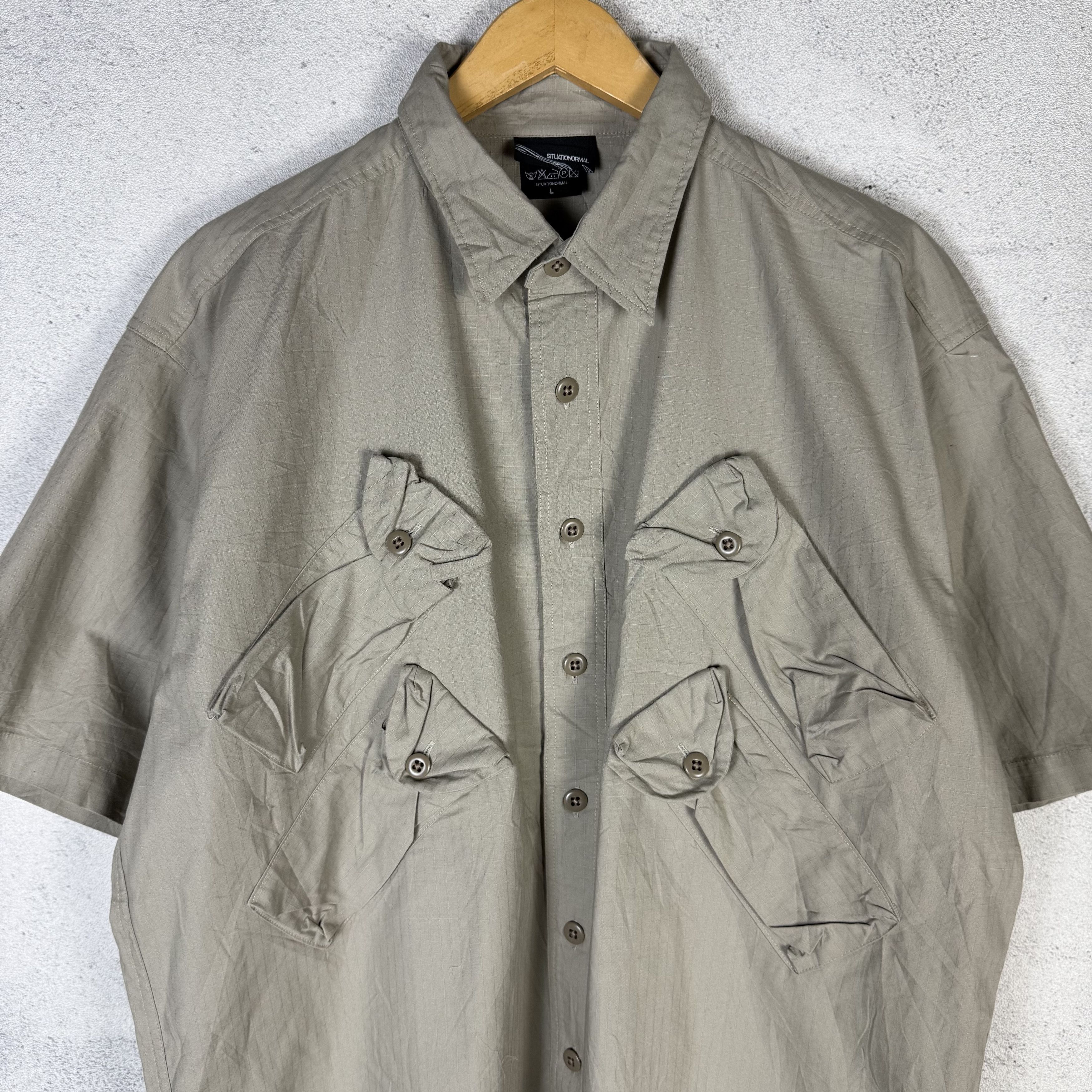 Japanese Brand Situationormal Utility Multi Pocket Shirt Size US L / EU 52-54 / 3 - 2 Thumbnail