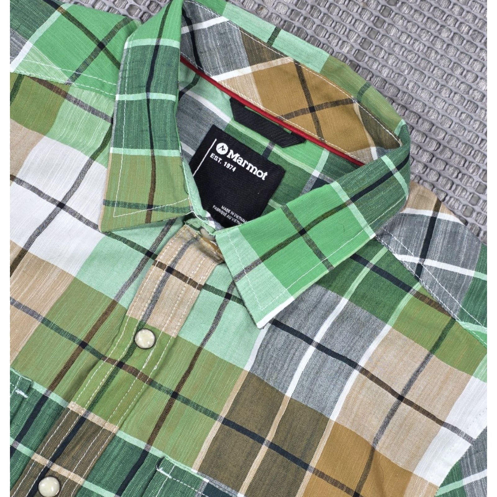 Marmot Marmot Parkfield Shirt Mens S Green Plaid Long Sleeve Pearl Snap Western Cowboy Shirt Size US S / EU 44-46 / 1 - 5 Thumbnail