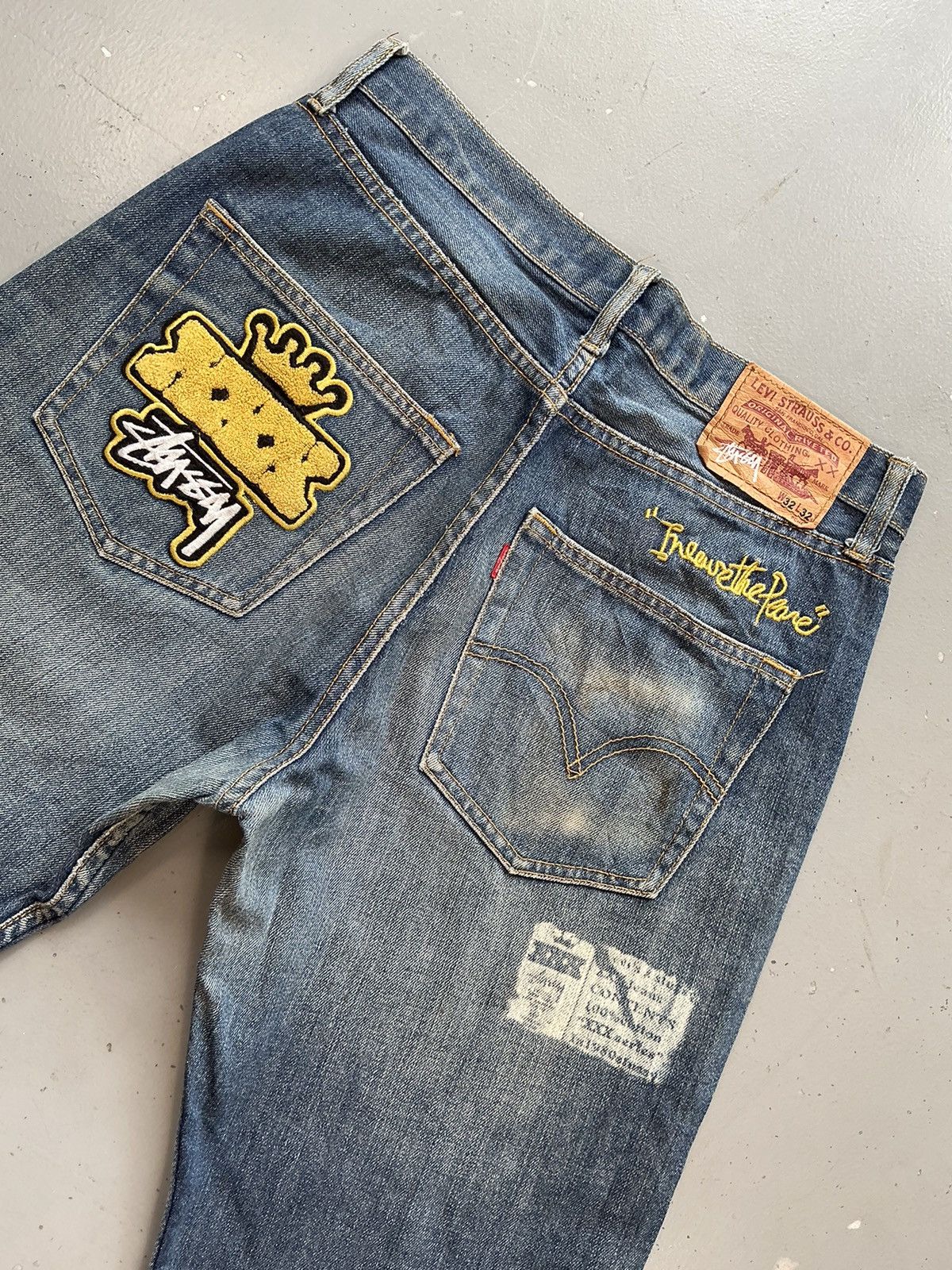 Levi's × Stussy × Vintage Vintage Stussy x Levi’s Strauss & co embroidered denim Size US 30 / EU 46 - 12 Thumbnail