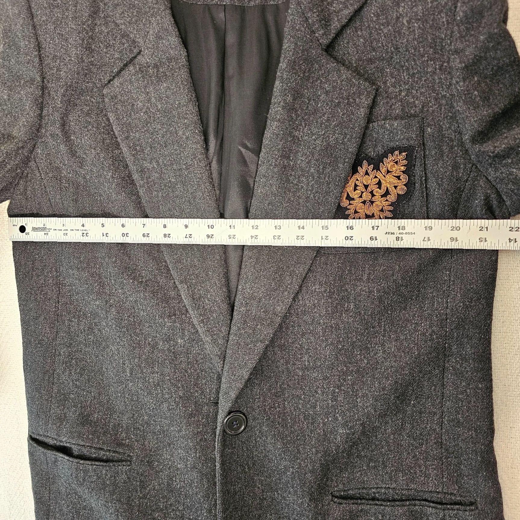 Vintage VINTAGE harvé benard Blazer Wool Dark Gray 16W Petite Pockets Womens Size XXL / US 16-18 / IT 52-54 - 6 Thumbnail