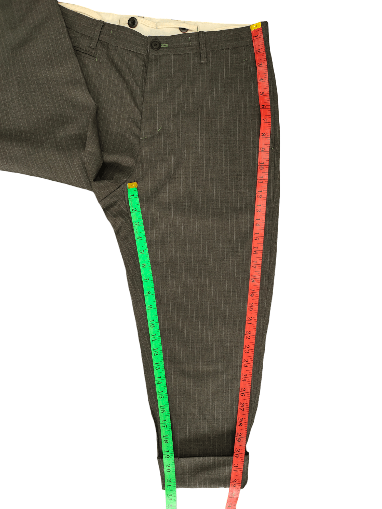 Isamu Katayama Backlash Japanese Brand Kahki Pin Striped 3Q Trouser Pants Size US 32 / EU 48 - 6 Thumbnail