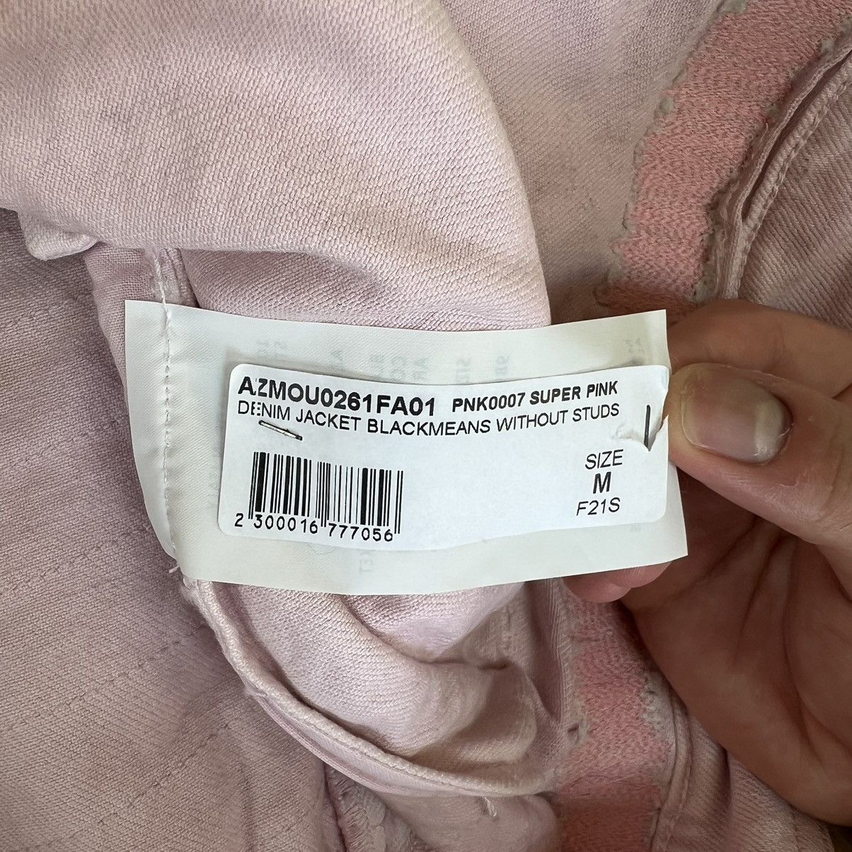 Blackmeans Alyx Blackmeans distressed denim jacket pink Size US M / EU 48-50 / 2 - 5 Thumbnail