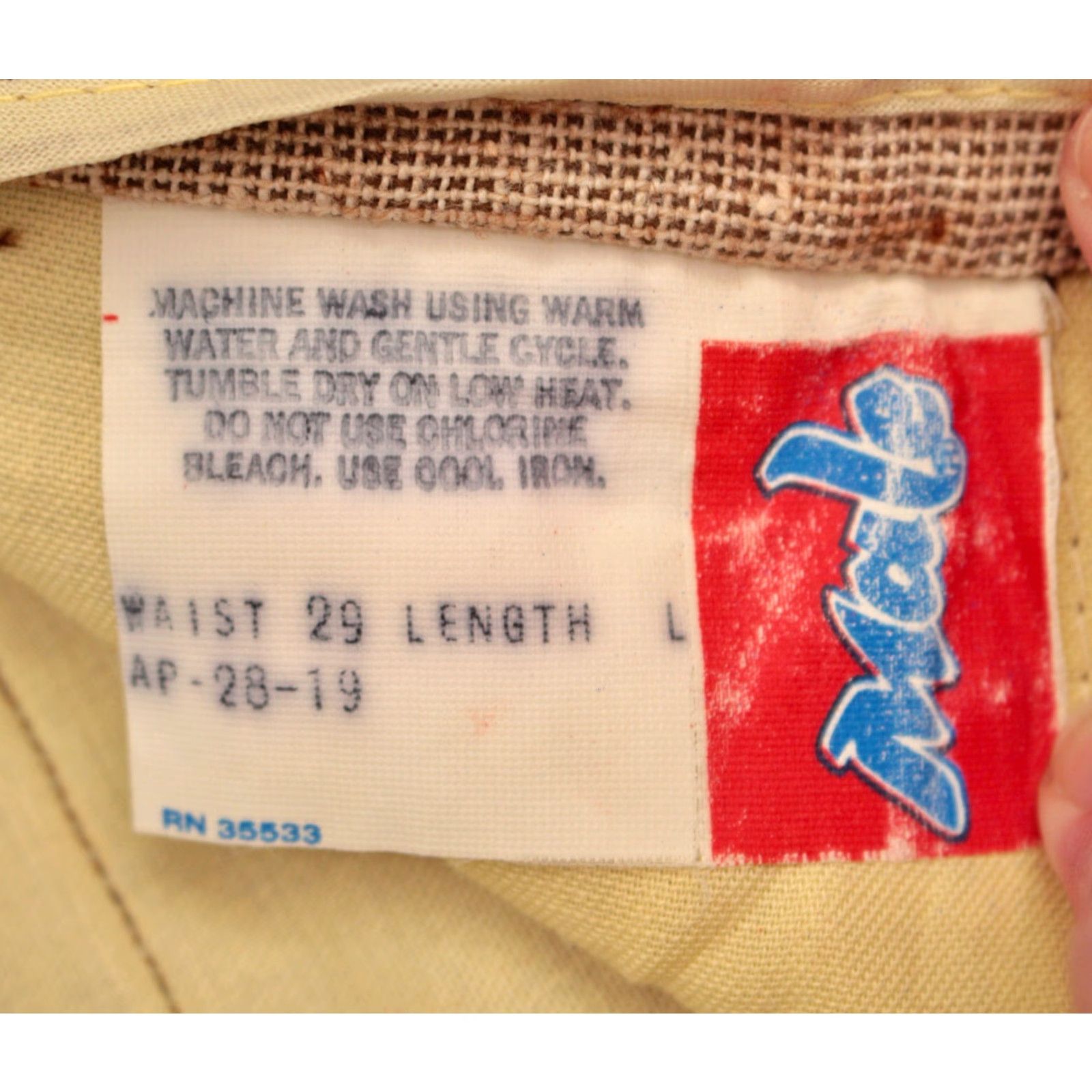 Vintage VINTAGE Men's VTG 1970s NOS Beige Tweed Wide Leg Pants 27x33.5 70s Disco Mens Beige Tweed Pants 27x33.5 1970s Disco NOS Size US 27 - 5 Thumbnail
