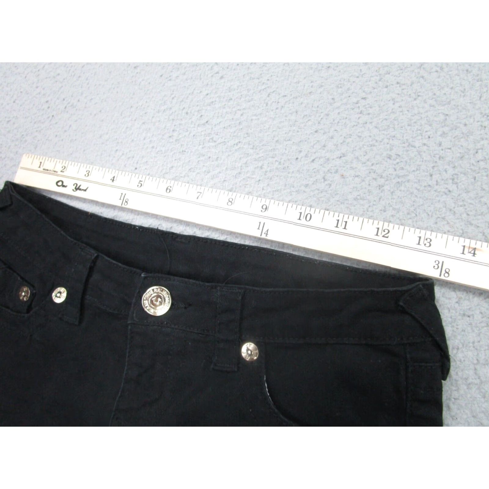 True Religion VINTAGE True Religion Skinny Slim Jeans Womens 14 Black Low Rise Size 36" / US 14 / IT 50 - 5 Thumbnail