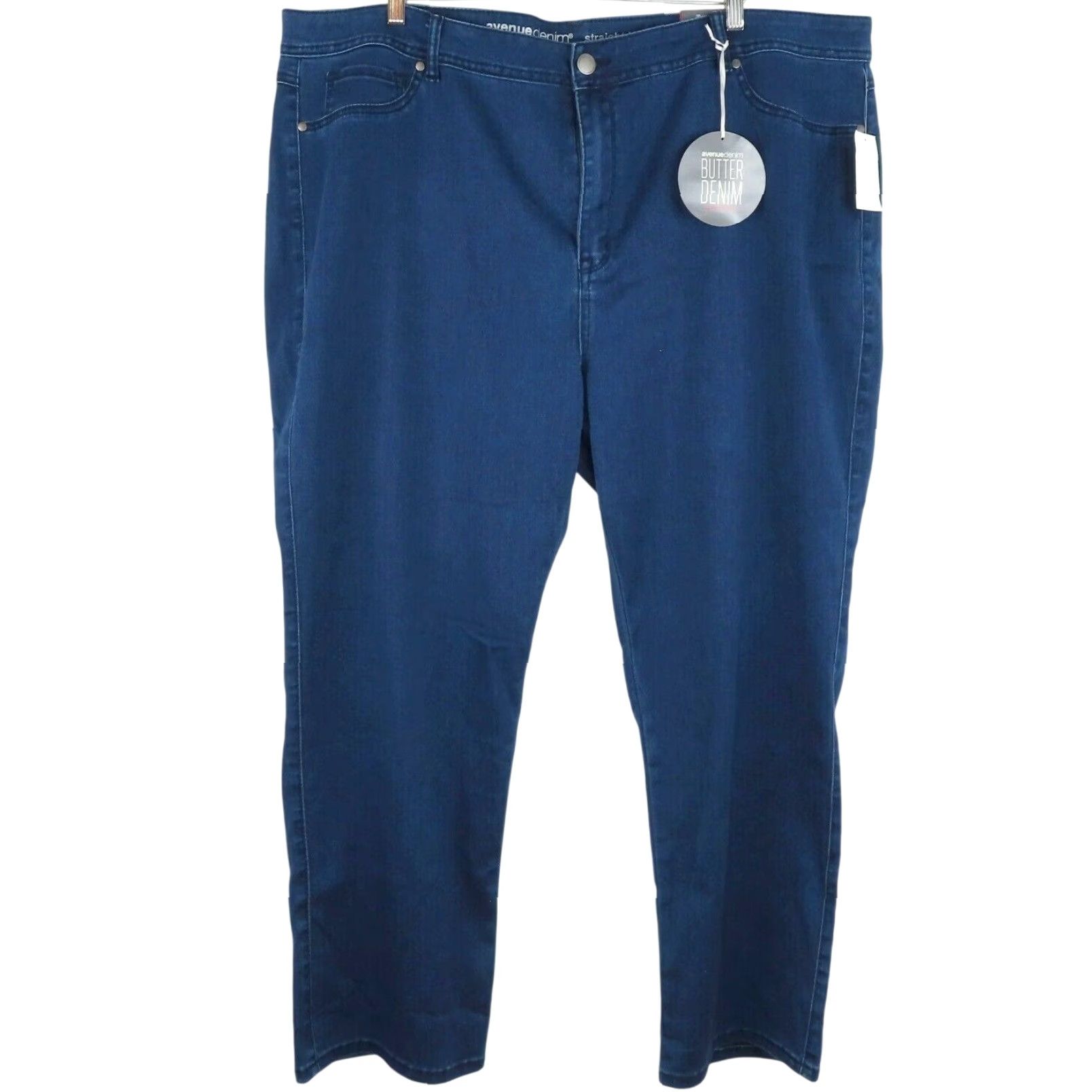 Avenue **Avenue Women's Plus Size 28 Blue Straight Leg Denim Jeans NEW** User: **Avenue Women's Plus Size 28 Blue Straight Leg Denim Jeans NEW** Size 28" / US 6 / IT 42 - 6 Thumbnail