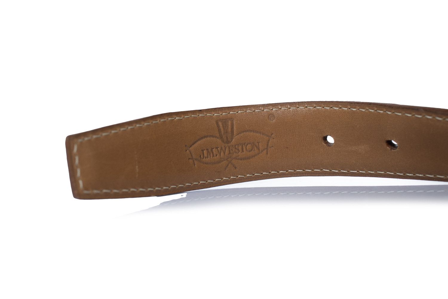J.M. Weston J M Weston, crocodile leather belt in brown Size ONE SIZE - 7 Thumbnail