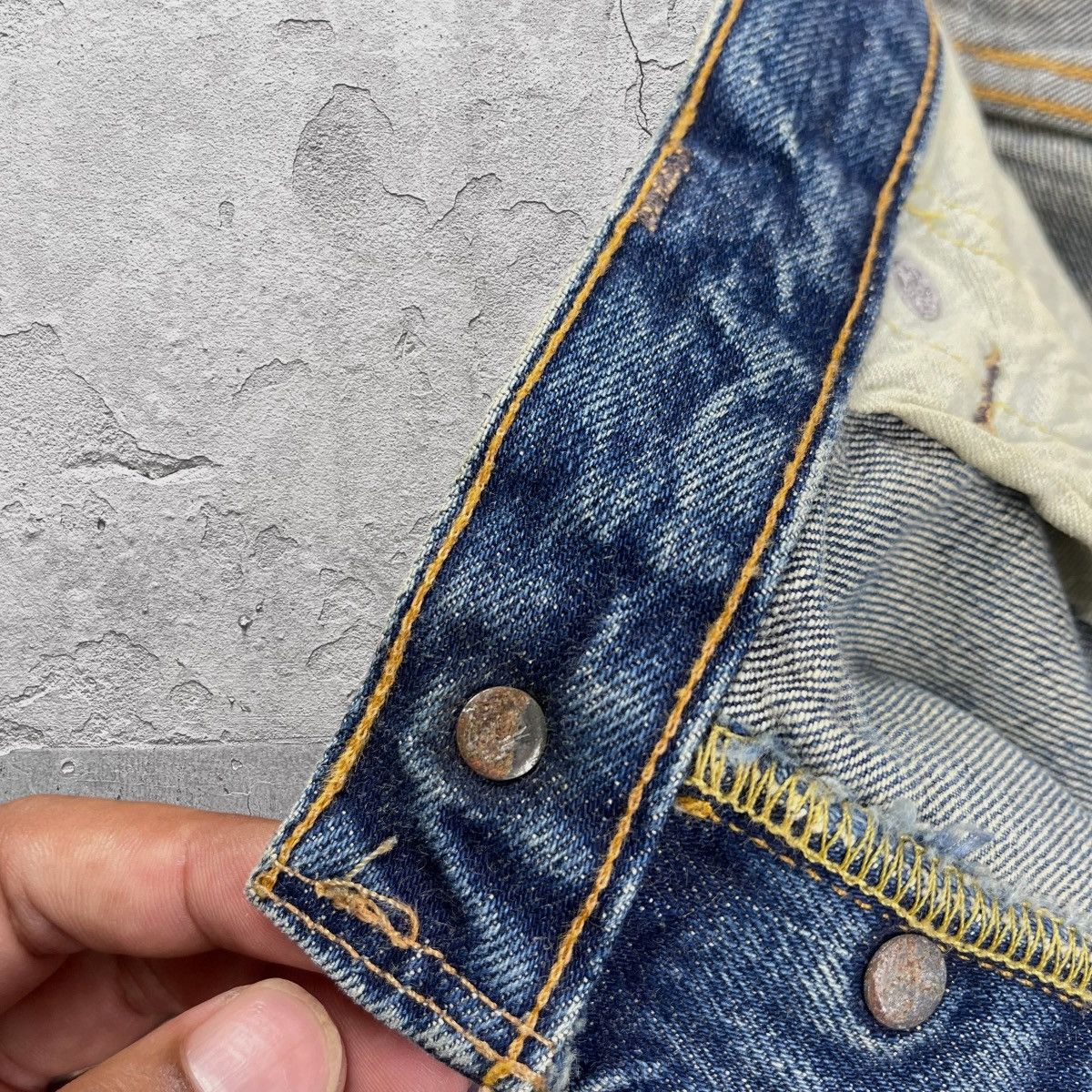 LVC × Levi's Vintage Clothing RARE!! VINTAGE LEVIS 501xx BIG E LVC BOTTOM 555 USA Size US 30 / EU 46 - 4 Thumbnail