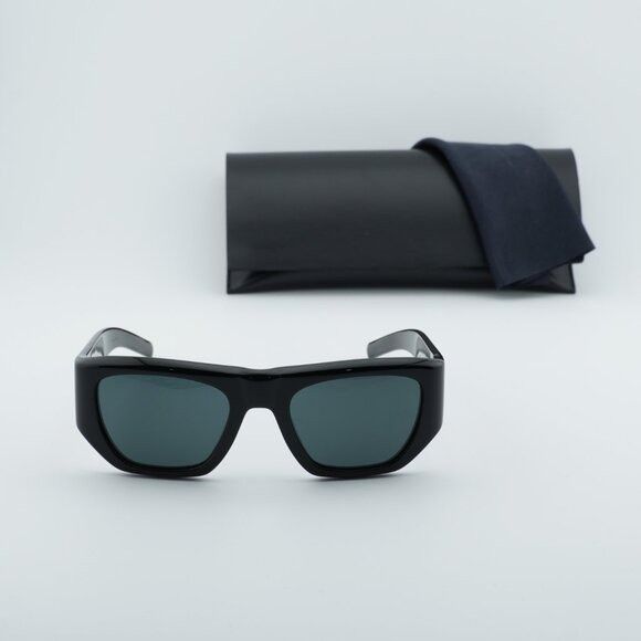 Saint Laurent Paris Saint Laurent SL740 005 Sunglasses Shiny Black Square Frame Size ONE SIZE - 10 Thumbnail