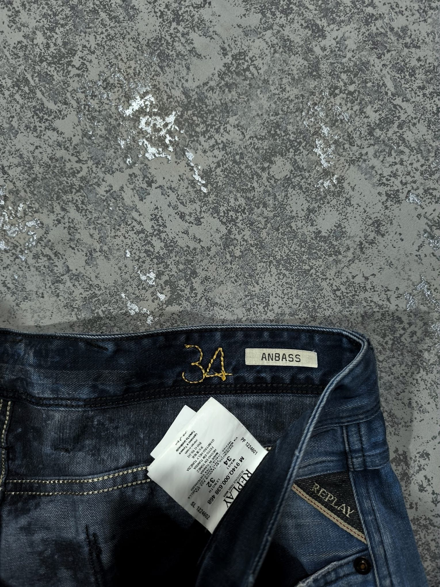 Other REPLAY ITALY HEDI SLIMANE ROCKSTAR STAINED LOOK JEANS Size US 34 / EU 50 - 5 Thumbnail