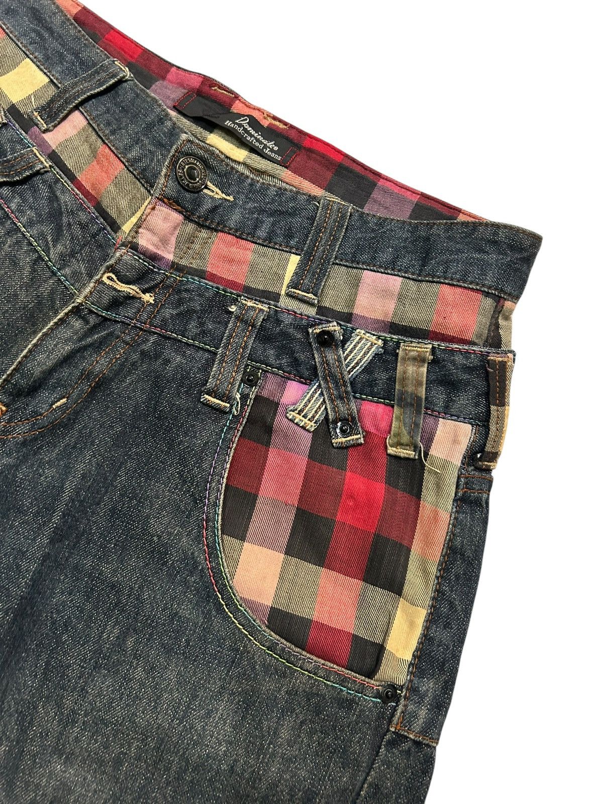 Japanese Brand × Kapital × Vintage Double Waist Dominate Japanese Punk Style Denim Jeans Size US 31 - 7 Thumbnail