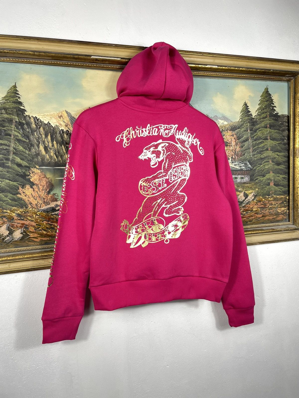 Christian Audigier × Ed Hardy × Vintage Ed Hardy Retro 00s Hoodie Sweatshirt Affliction Grunge Size US M / EU 48-50 / 2 - 8 Thumbnail