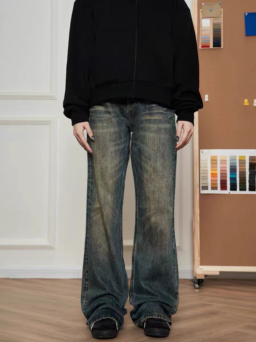 Japanese Brand × Jean Vintage style washed and distressed micro flare jeans Size US 34 / EU 50 - 1 Thumbnail